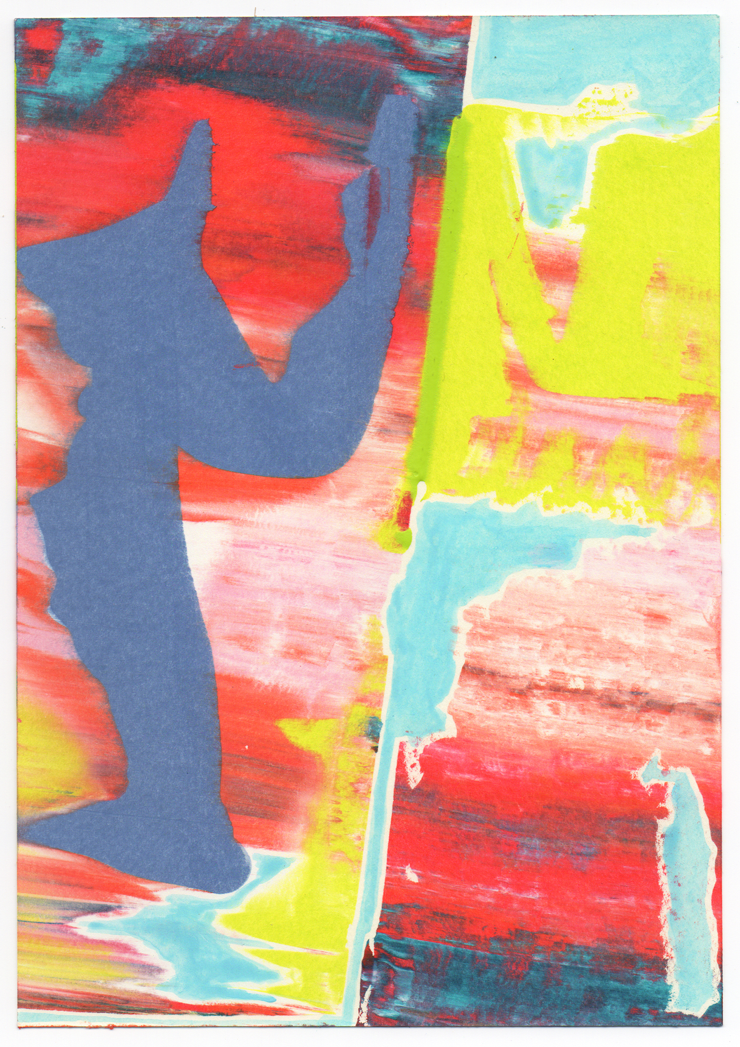 Untitled 443, 2018, Acrylic on paper, 21x14.8cm