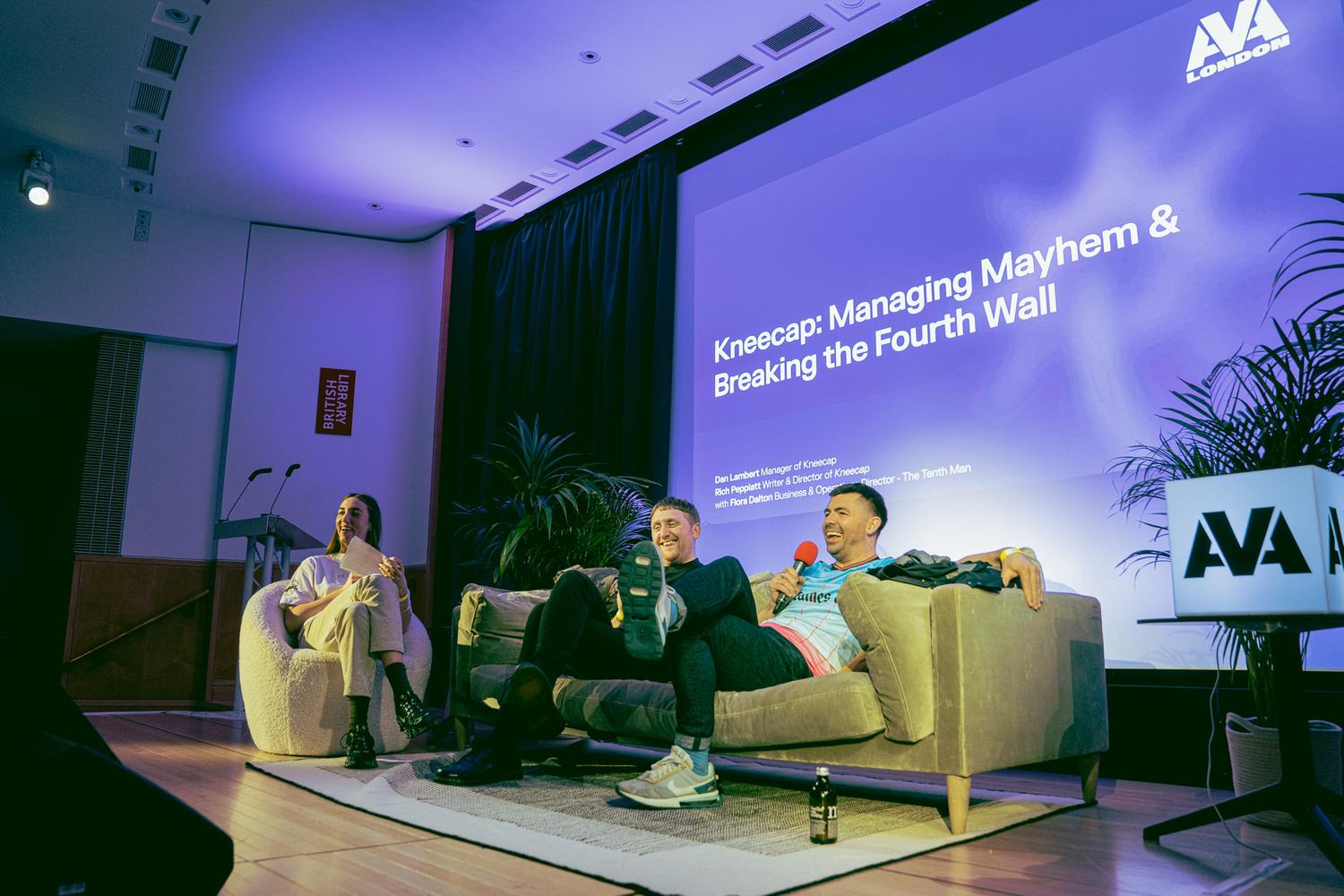 Kneecap panel talk at AVA London, British Library.