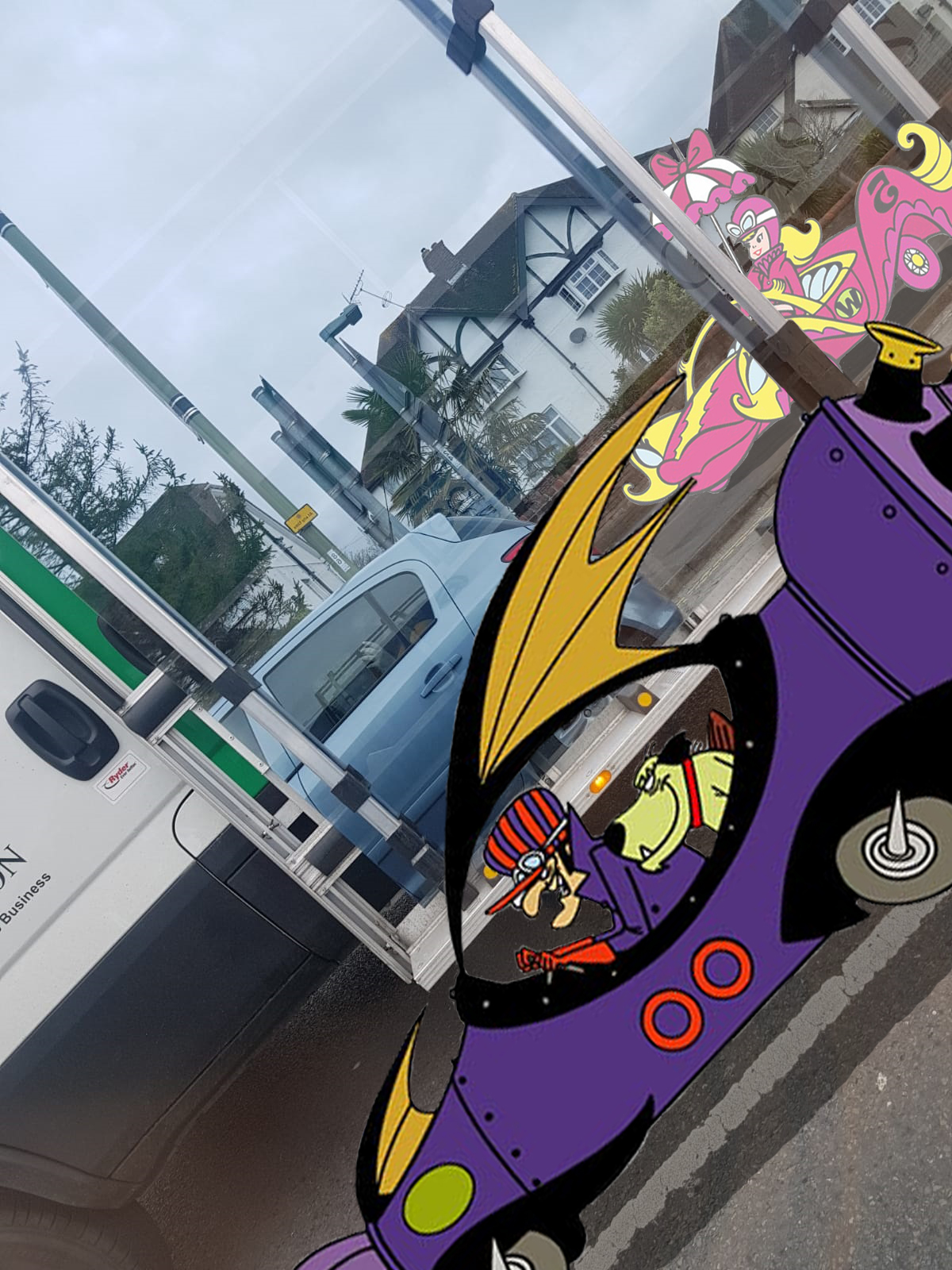  "dick dastardly takes the lead!" (2020) photo taken by me on the a27 