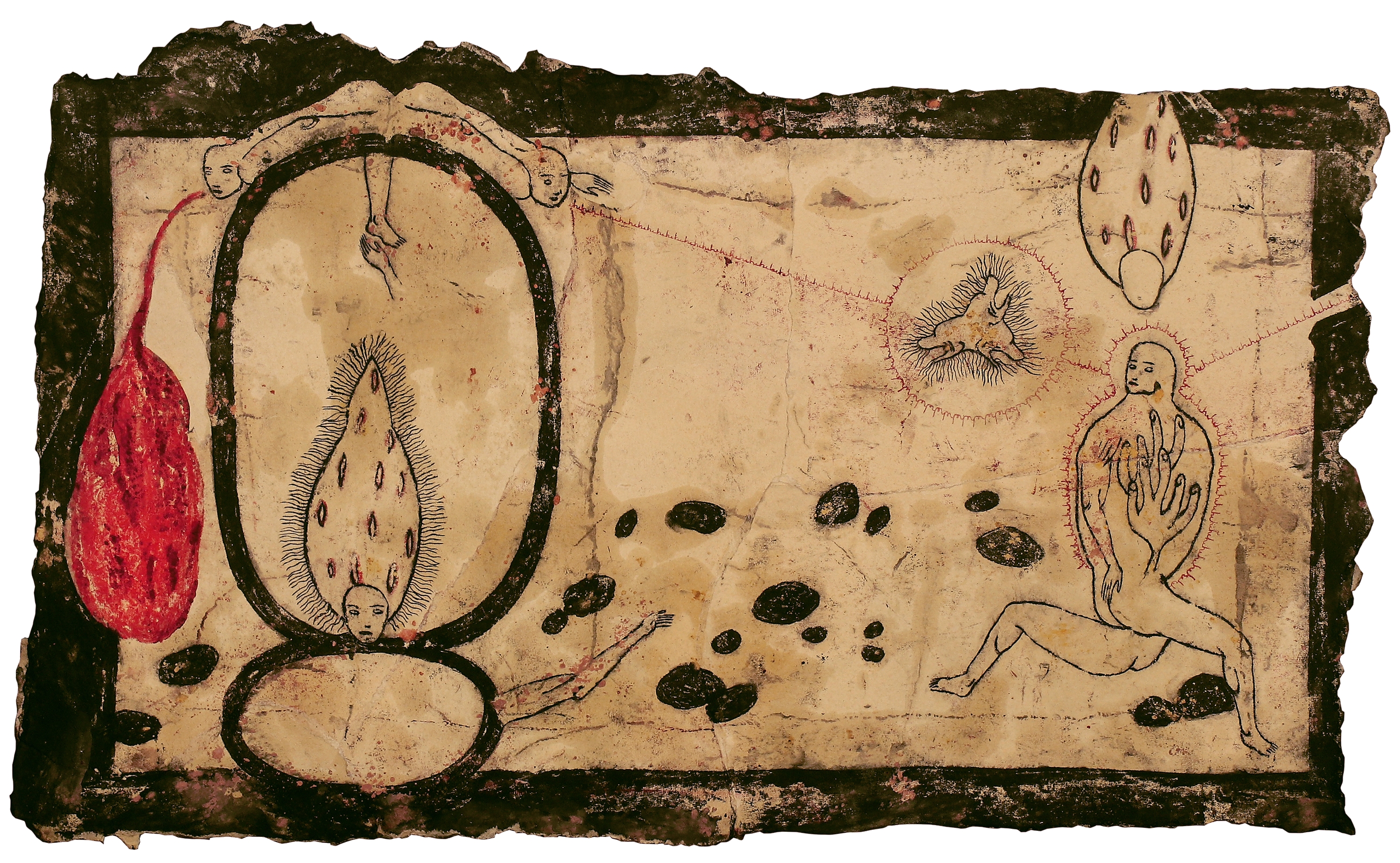 Spirito Aspro, 50x70 cm, technique mixte sur papier, 2007