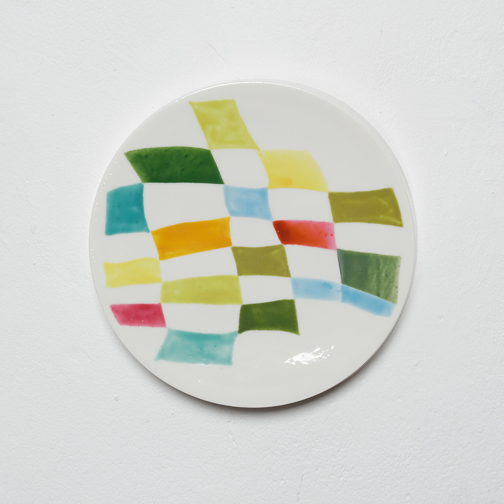 Nr.3, 2020, painted porcelain, Ø 21 cm