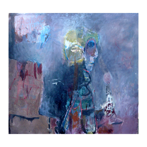 AUTORITRATTO CON CANDELA 1962, oil on canvas, 100cm x 90cm