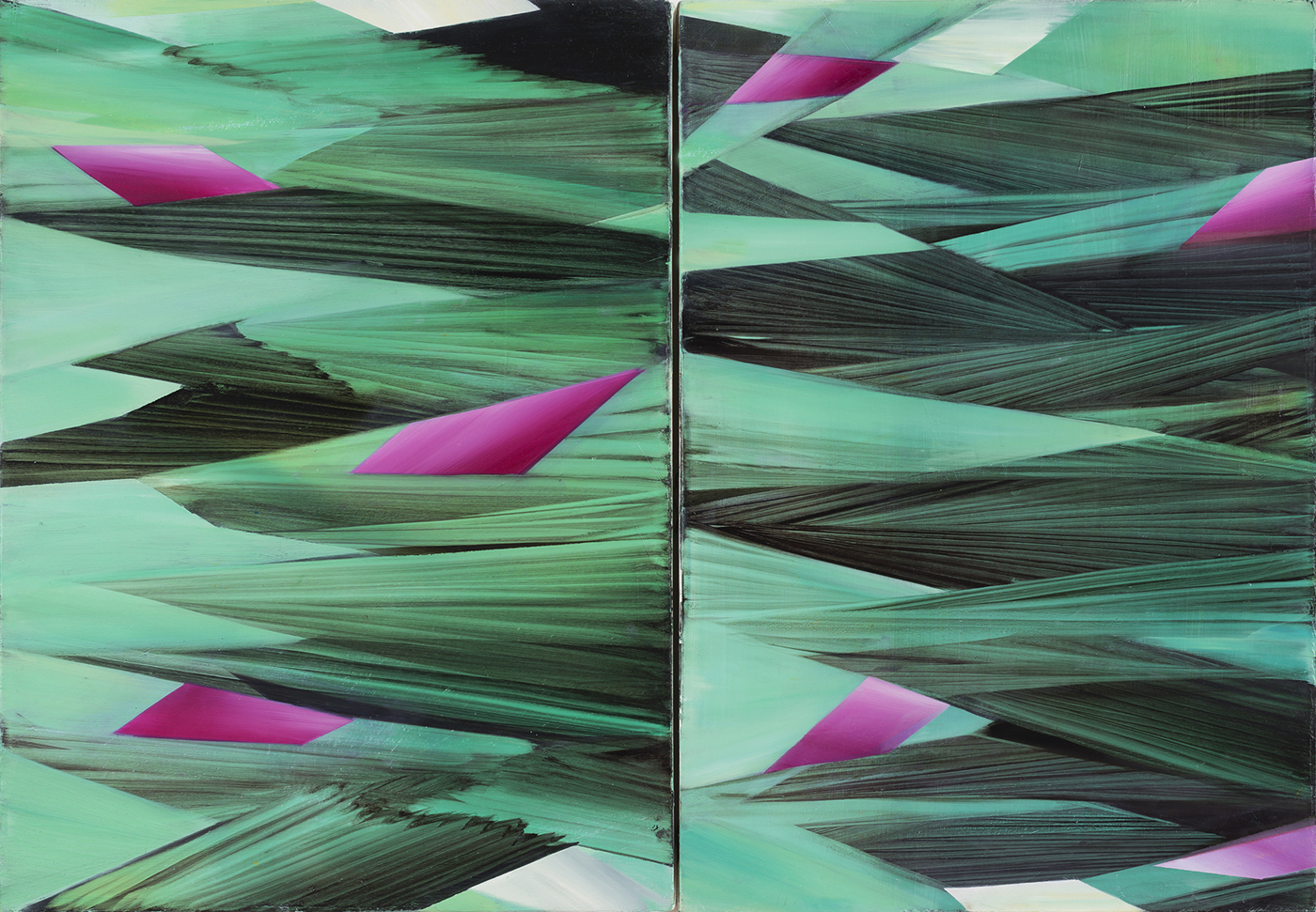 B-D #3 Oil on canvas 61 x 45 cm each (Diptych) 2014