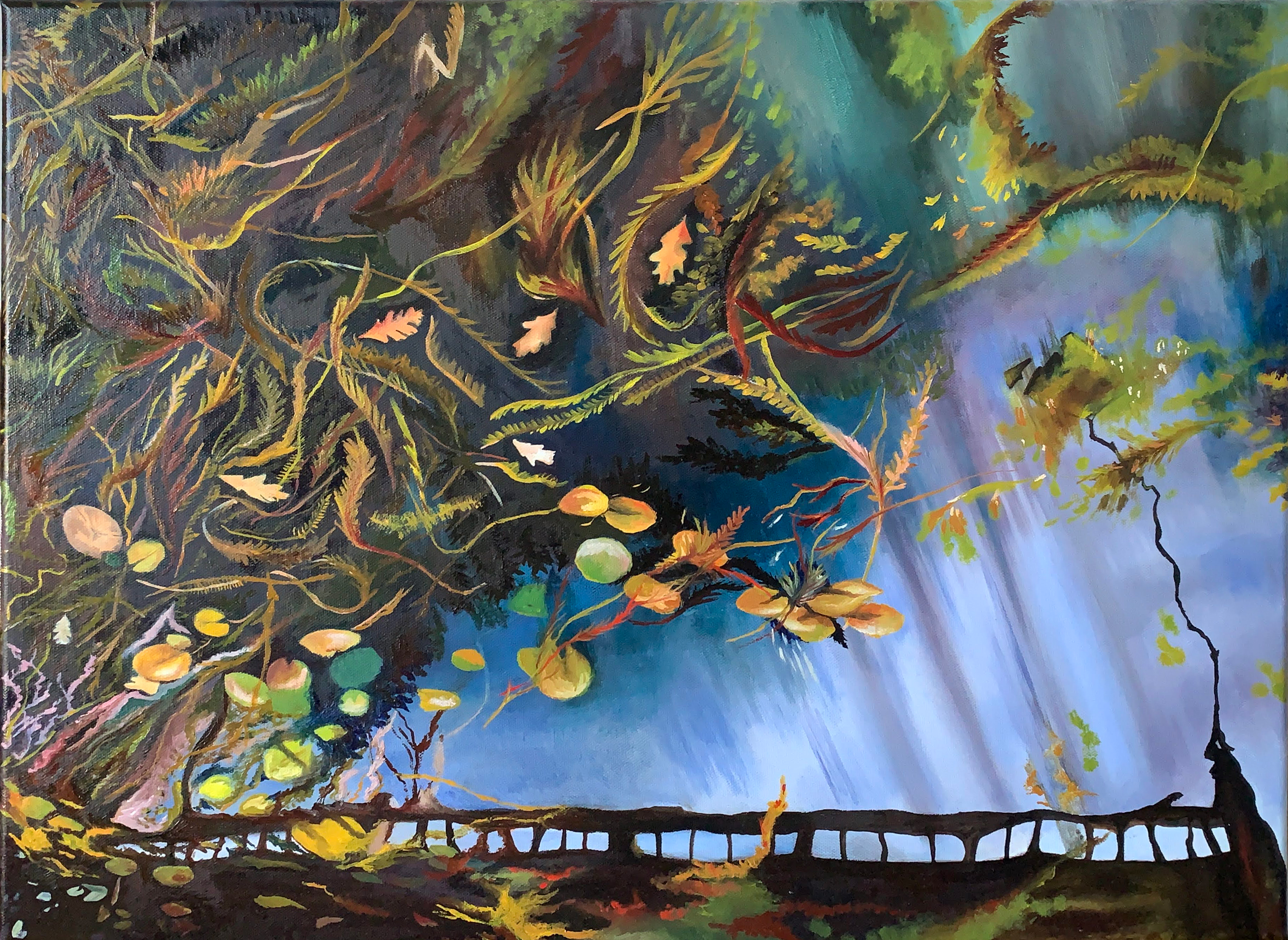 Tennessee Lake, oil on canvas, 20 x 16", 2021