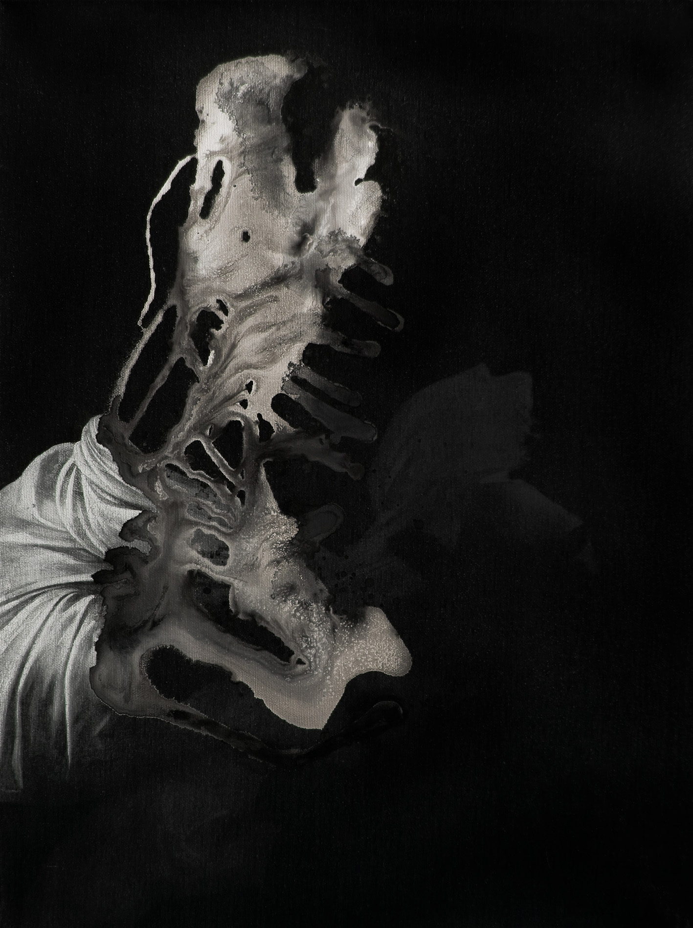 espectros #10, 2021, acrílica s/ impressão s/canvas, 60x45 cm