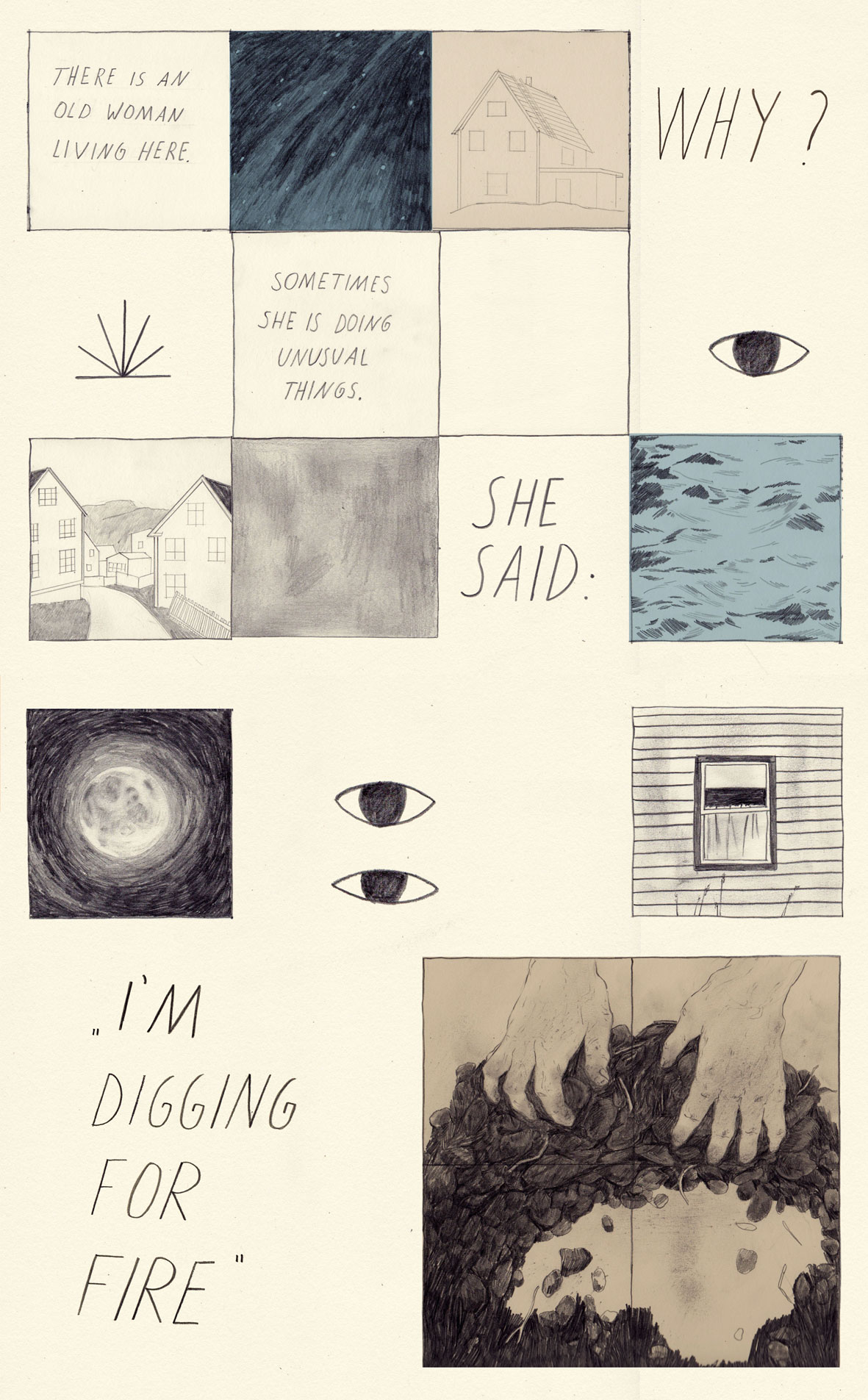 Visual Poem - I`m digging for fire, 2020