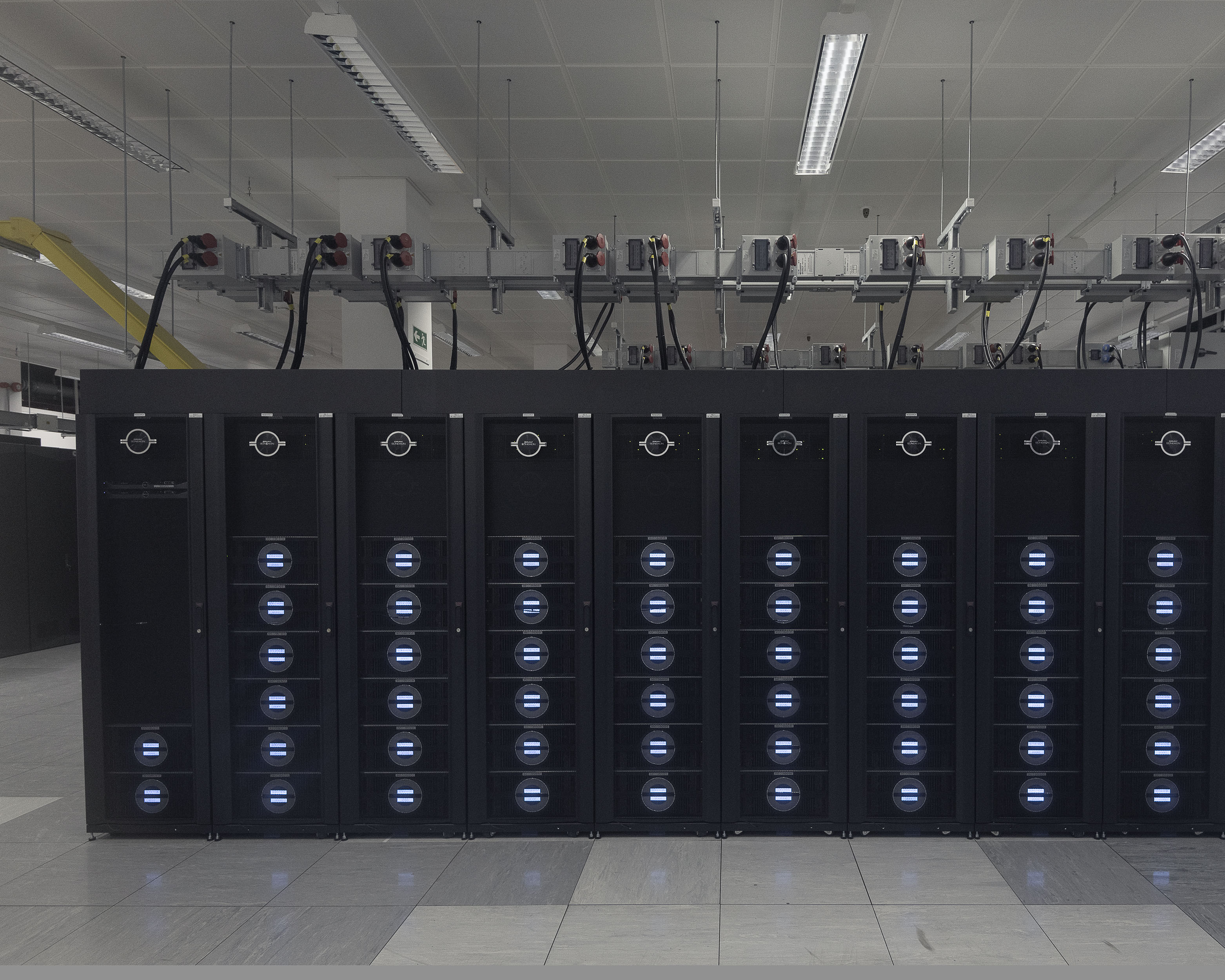 Part of the MET Office supercomputer. Capable of making 14,000 trillion calculations per second.