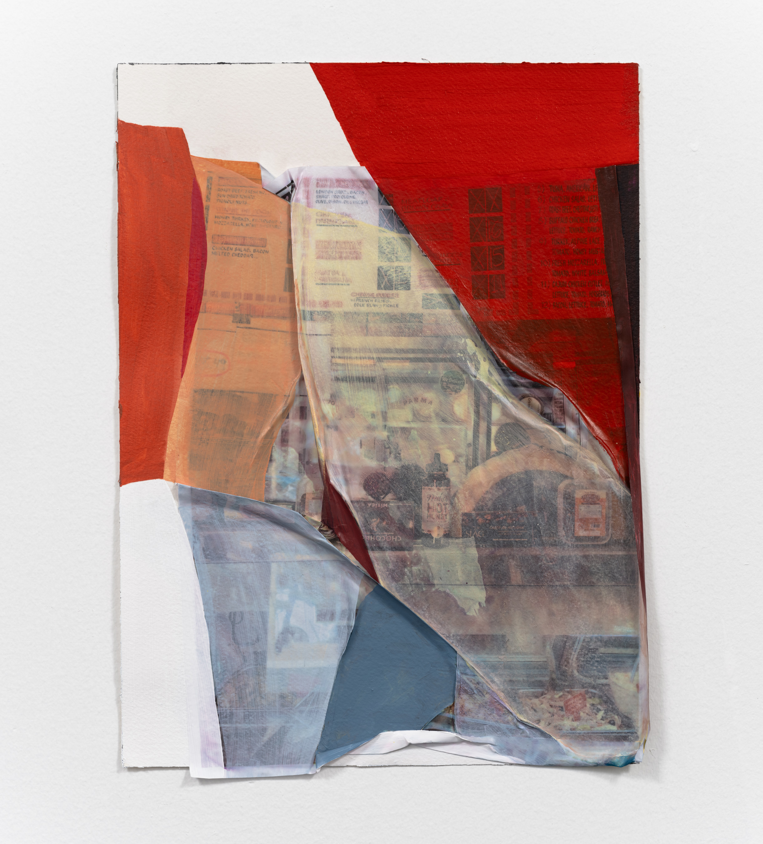 Sorriso, 2023, 12 x 9 in, Acrylic and printed photograph on Arches paper