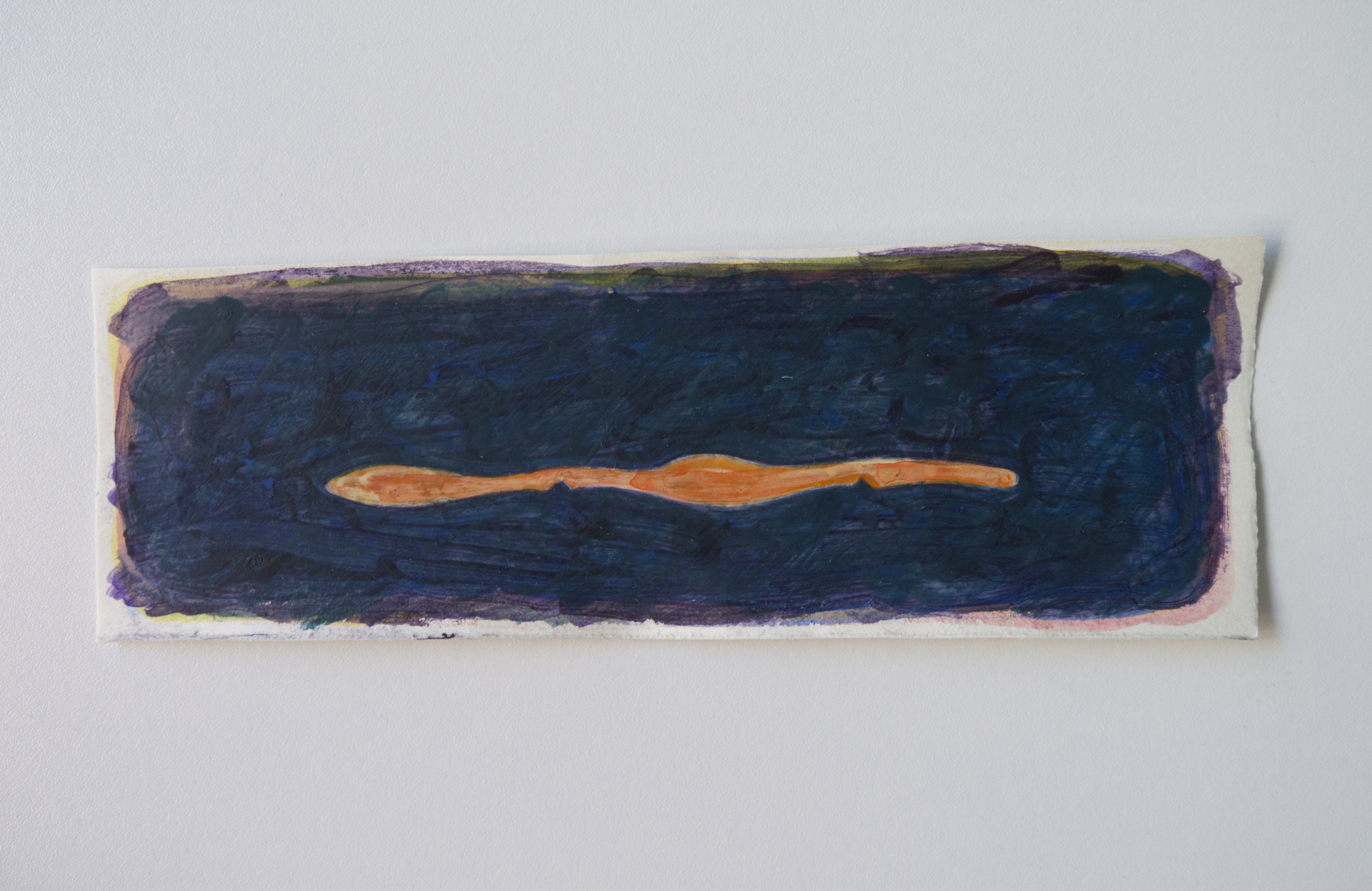 2020, acrylic on paper, 6.4x19.5cm