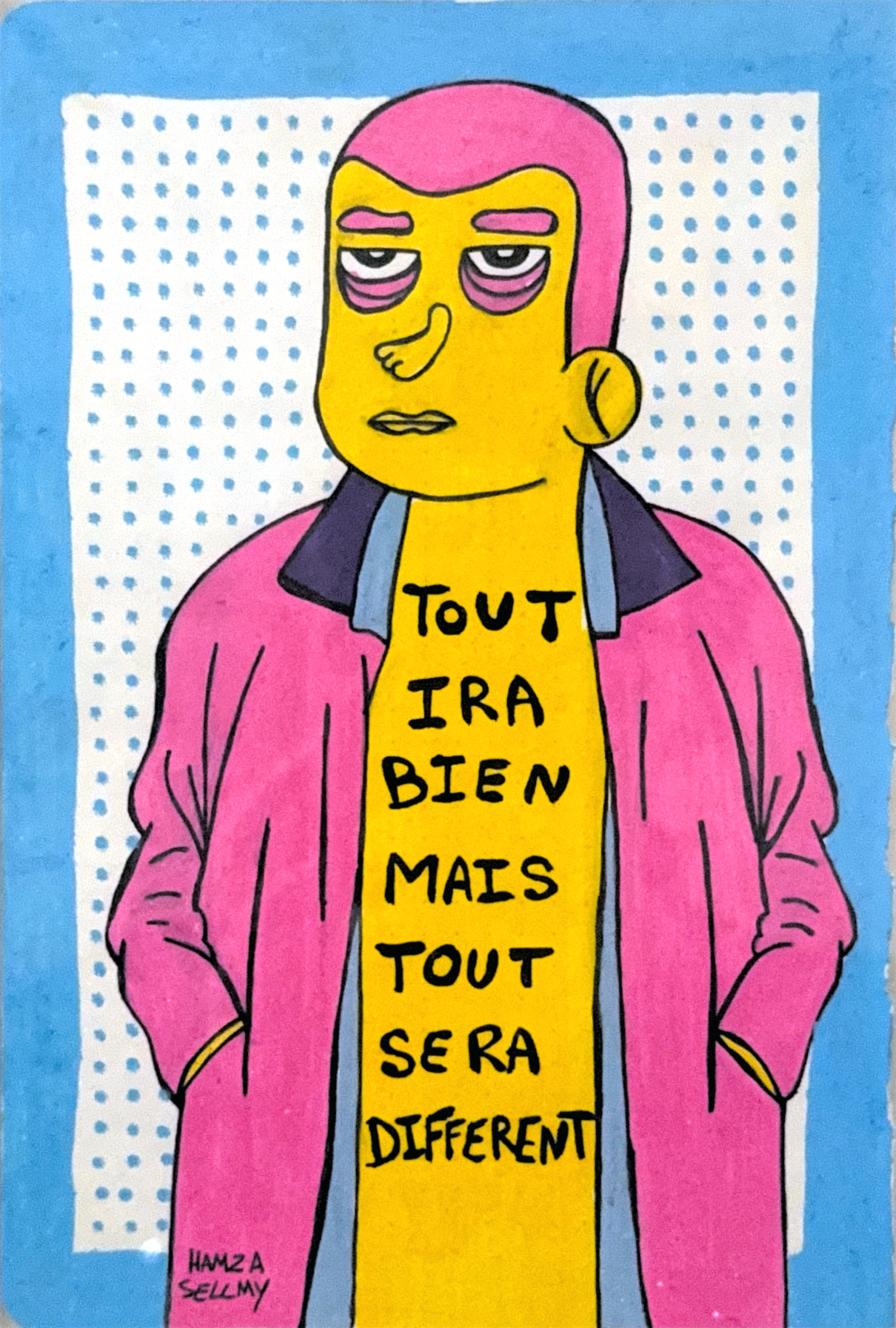 Chapter XVI, Acrylics on paper, 15x21cm, 2025.