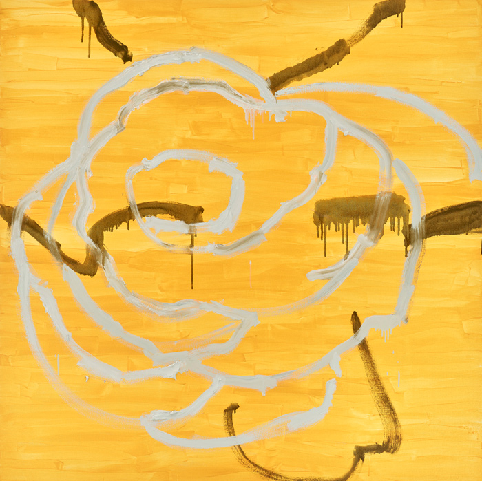  Coiled Fuses 2, 2017, oil on canvas, 60x60 inches