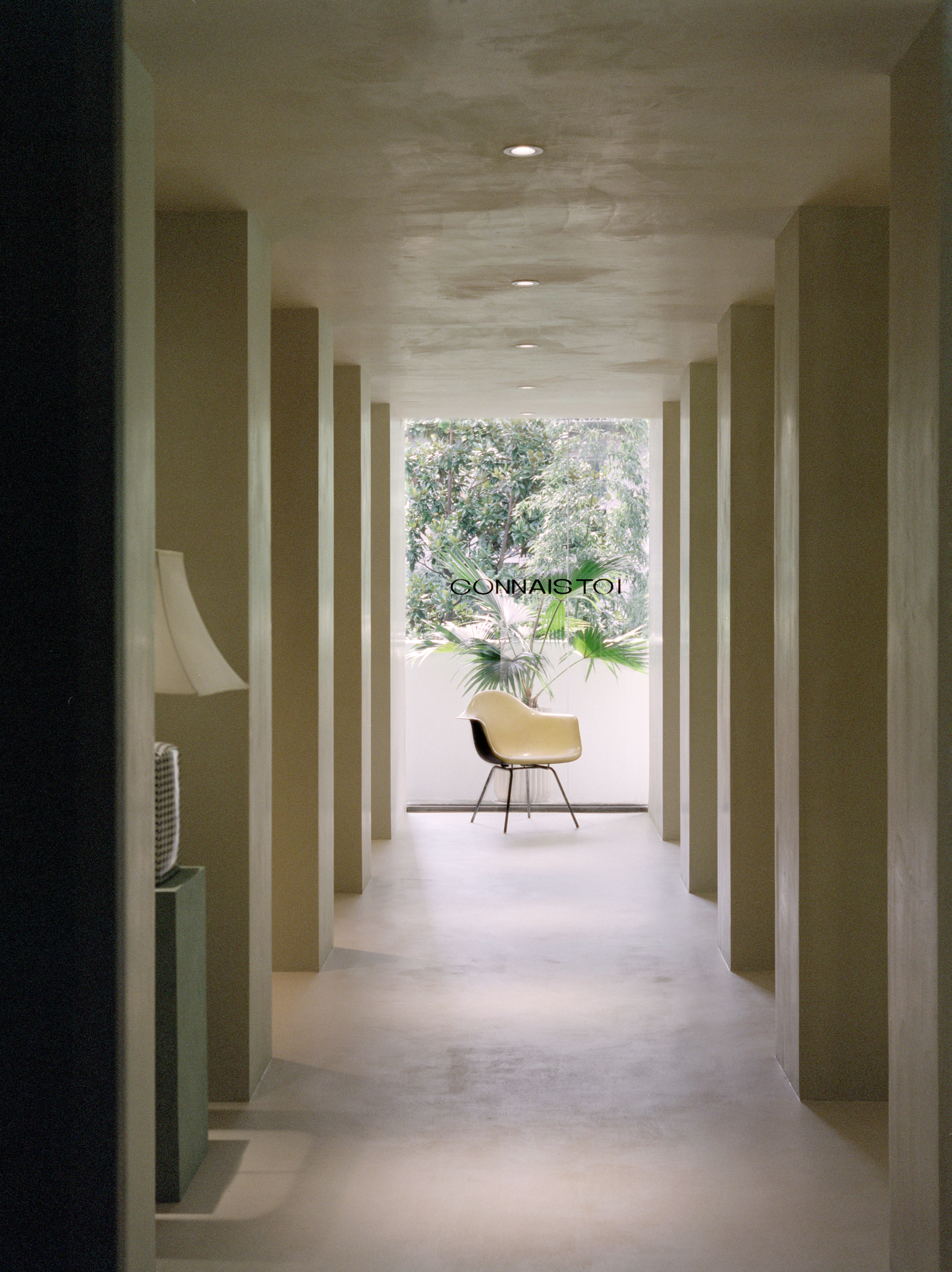 Created an indoor "pillar forests" as showroom and office, CONNAIS TOI