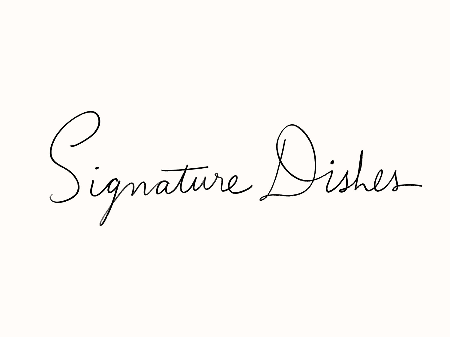 Signature Dishes Lettering