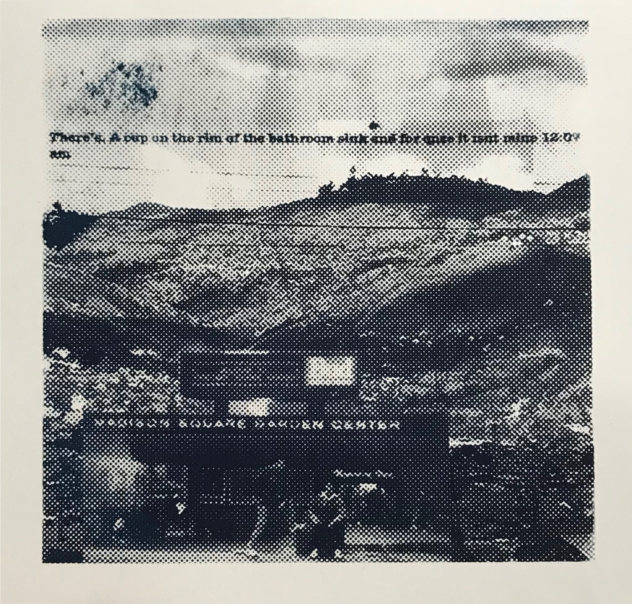 Untitled (Father Rest Stop) / silkscreen on paper, 2020