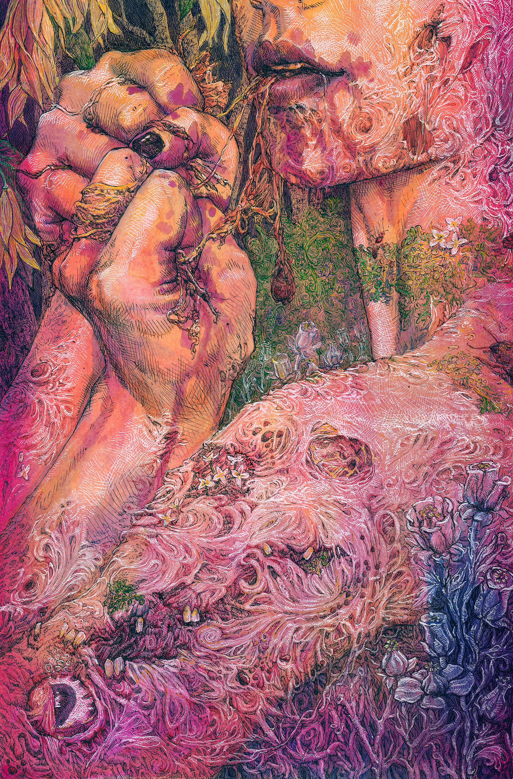 I Don't Care Enough to Lie. Ink, watercolor, and gouache on paper. 2023.