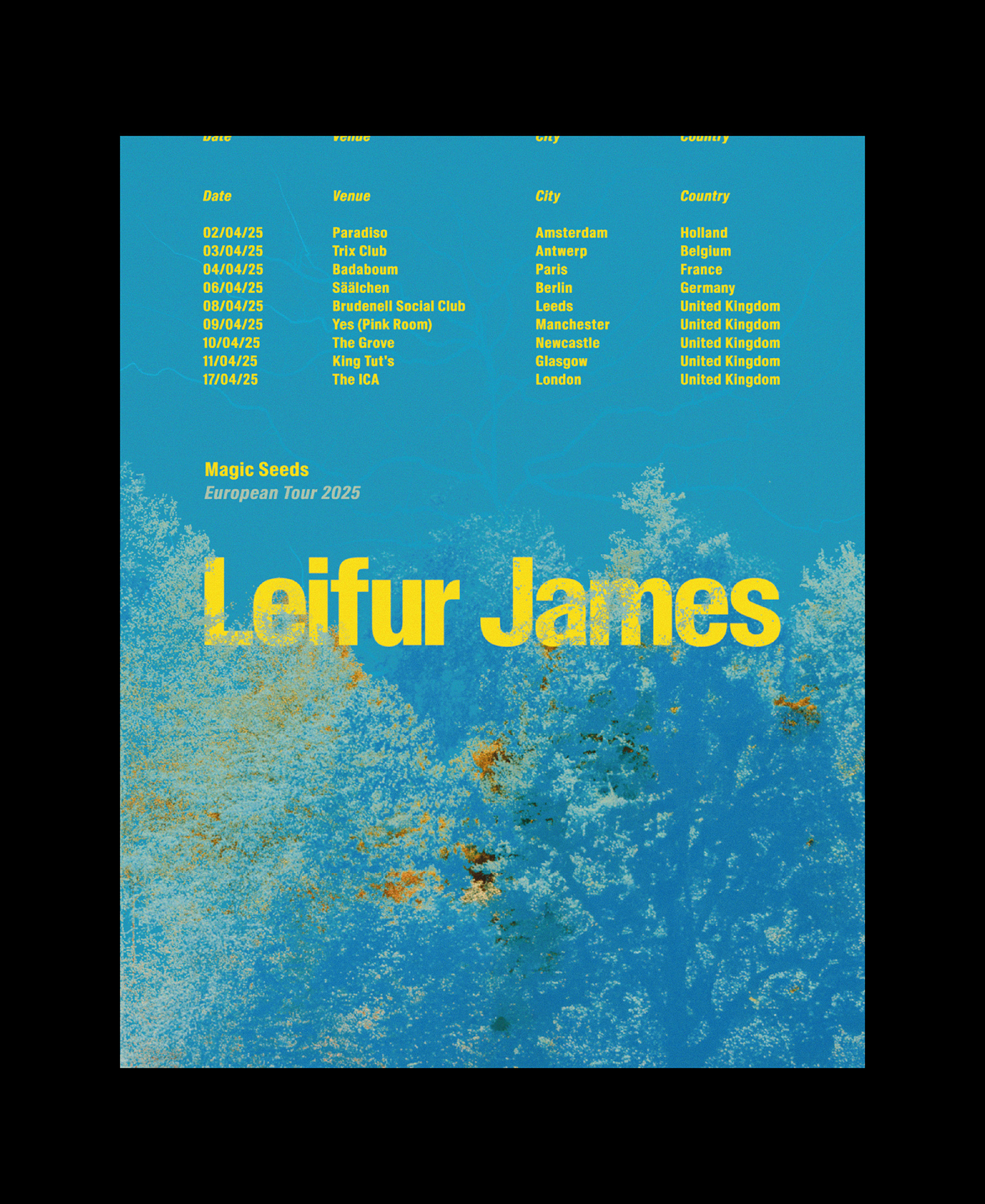 Leifur James Tour Poster, 2025