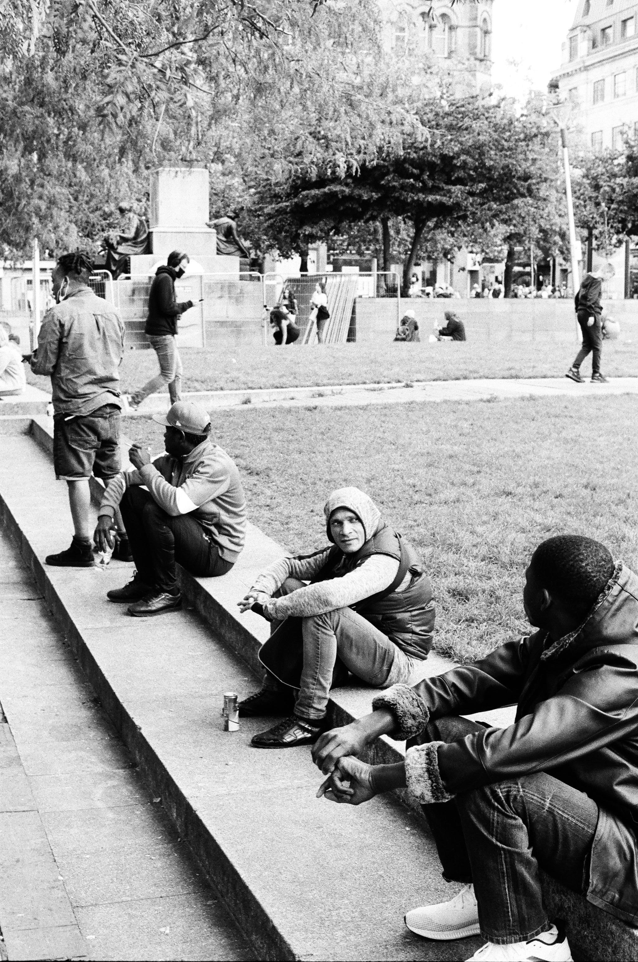 Piccadilly Gardens, Manchester &bull; 2020 &bull; Kodak TriX 400