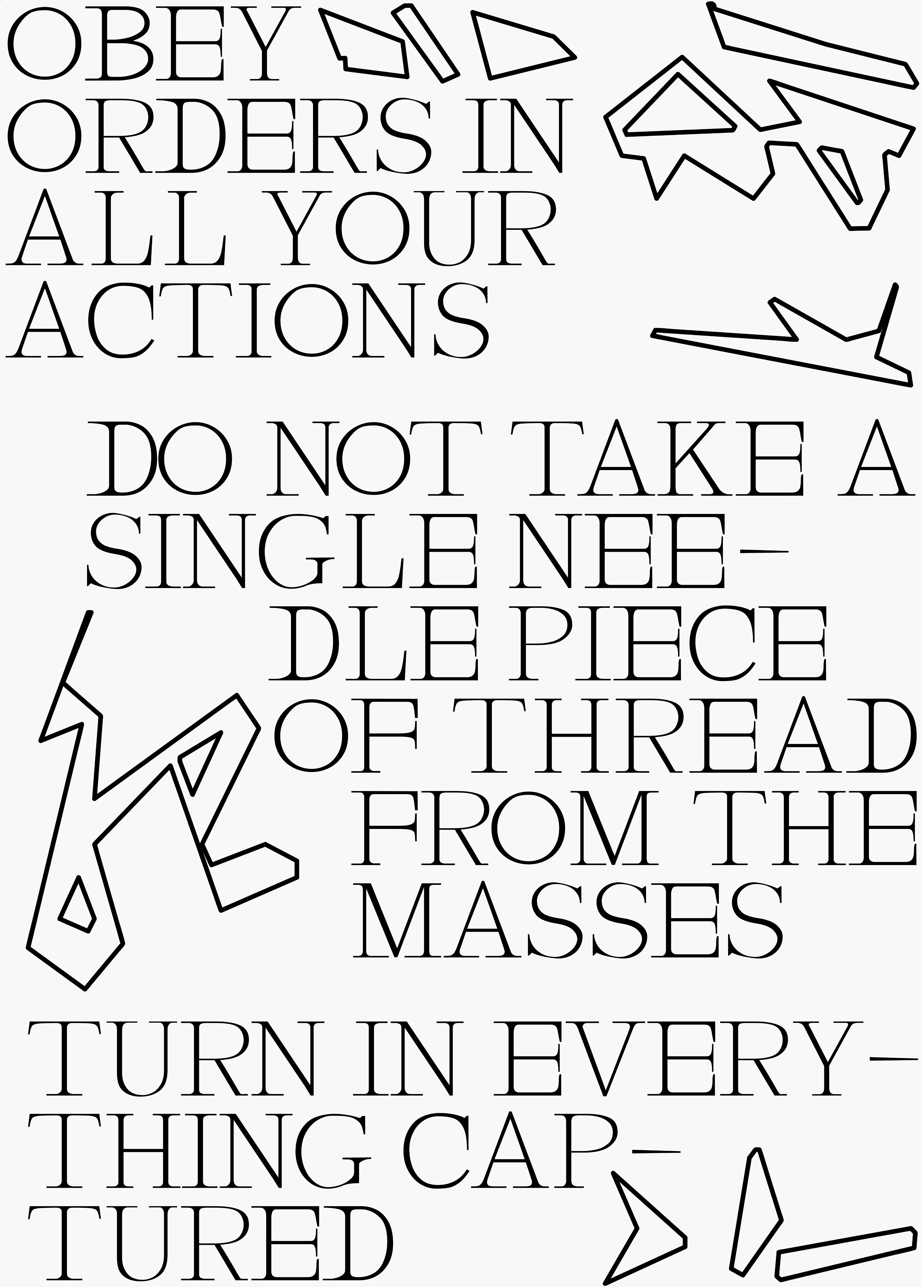 Three Main Rules of Discipline and the Eight Points for Attention — ffffff