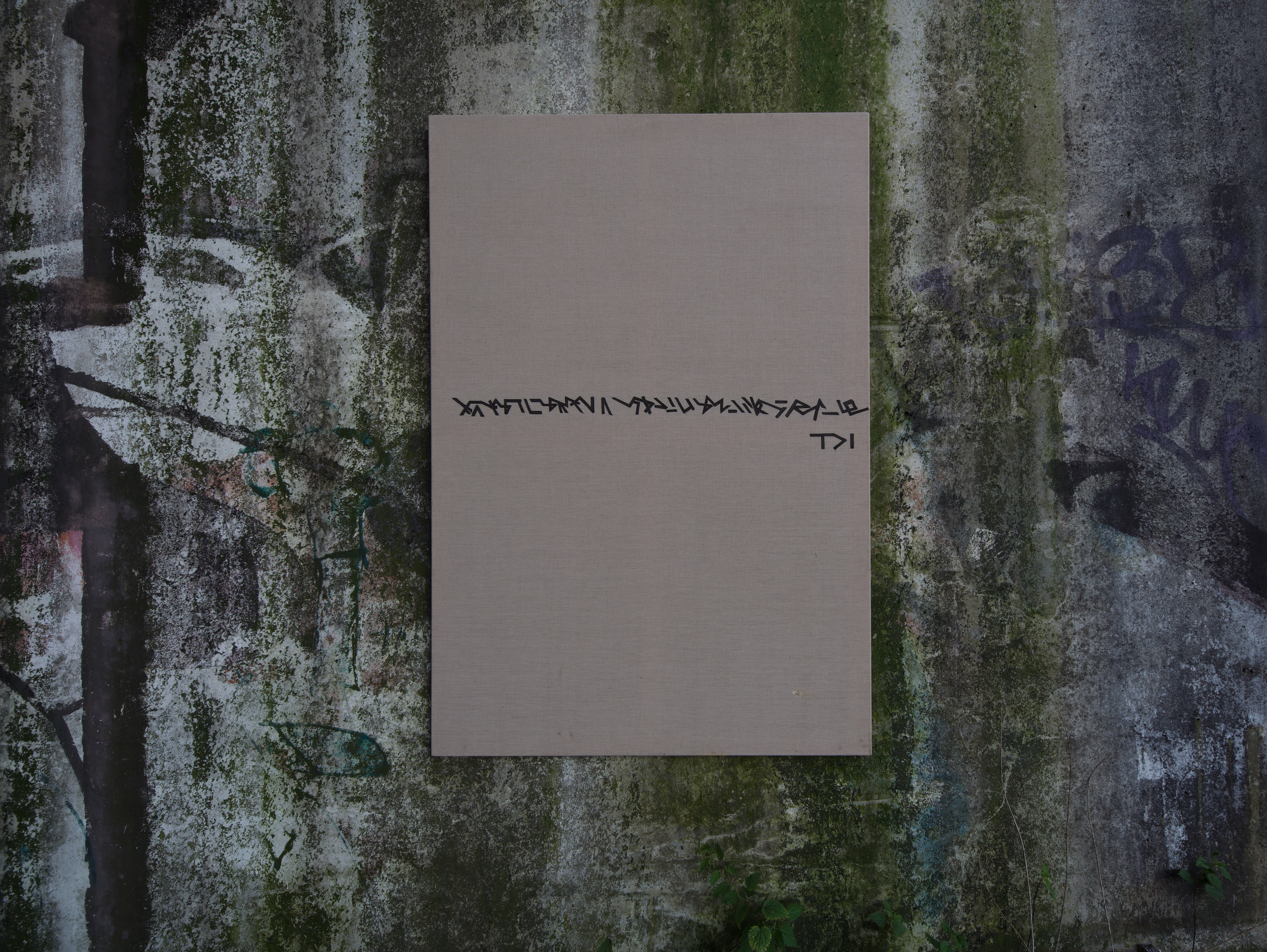 YOUR BLACK SHADOW WALKS IN FRONT OF ME | ink on linnen | 200x150cm | 2022