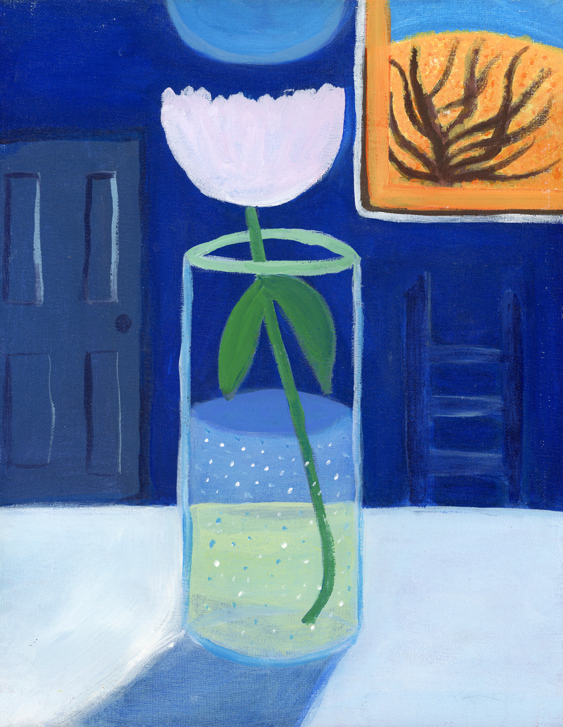 Master Study No. 11. 2020. Acrylic. Canvas on Panel. 11x14” (Matthew Wong. Blue Night. 2018.)