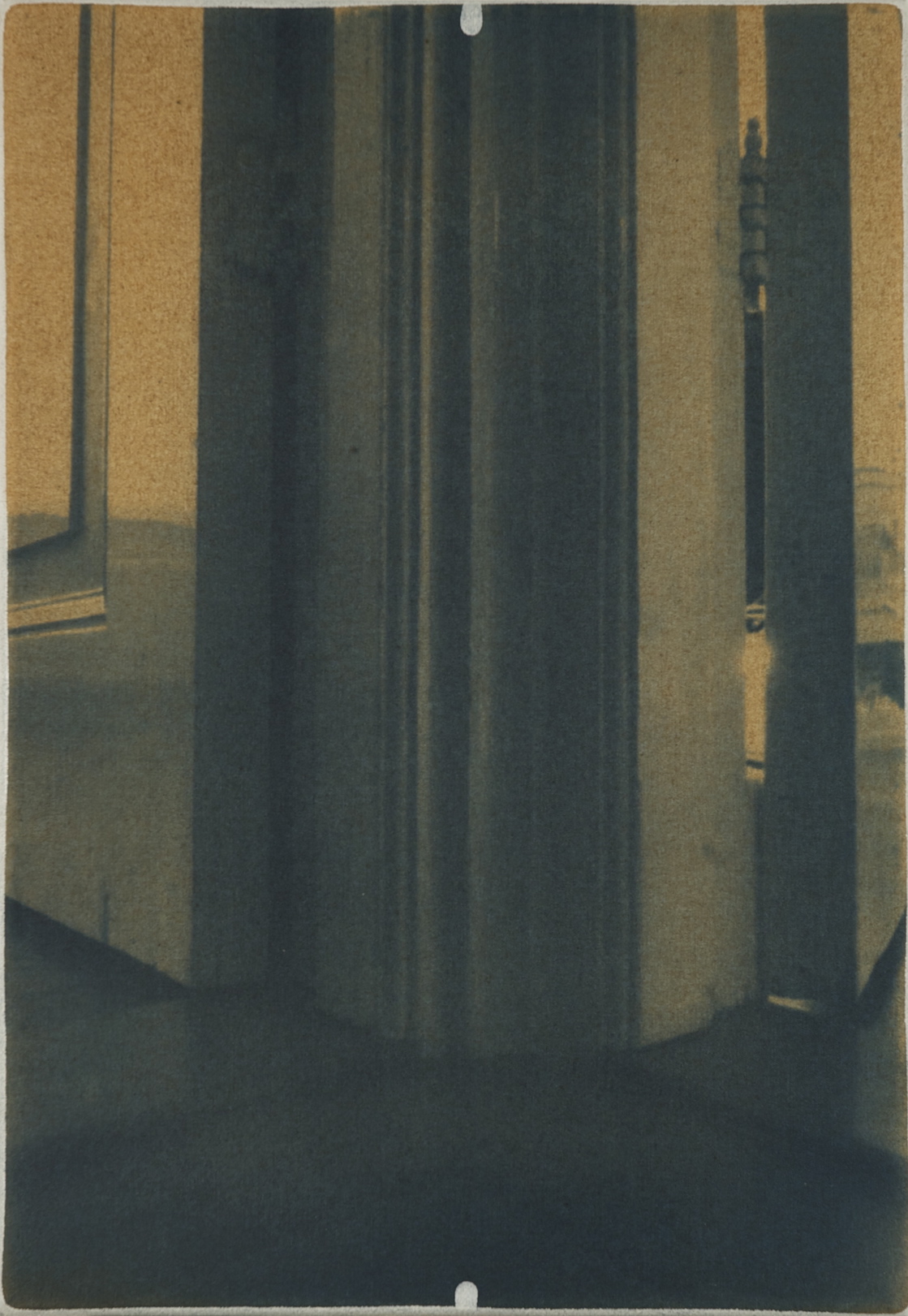 Untitled 2013, cyanotype and acrylic on canvas, 36 x 25 cm