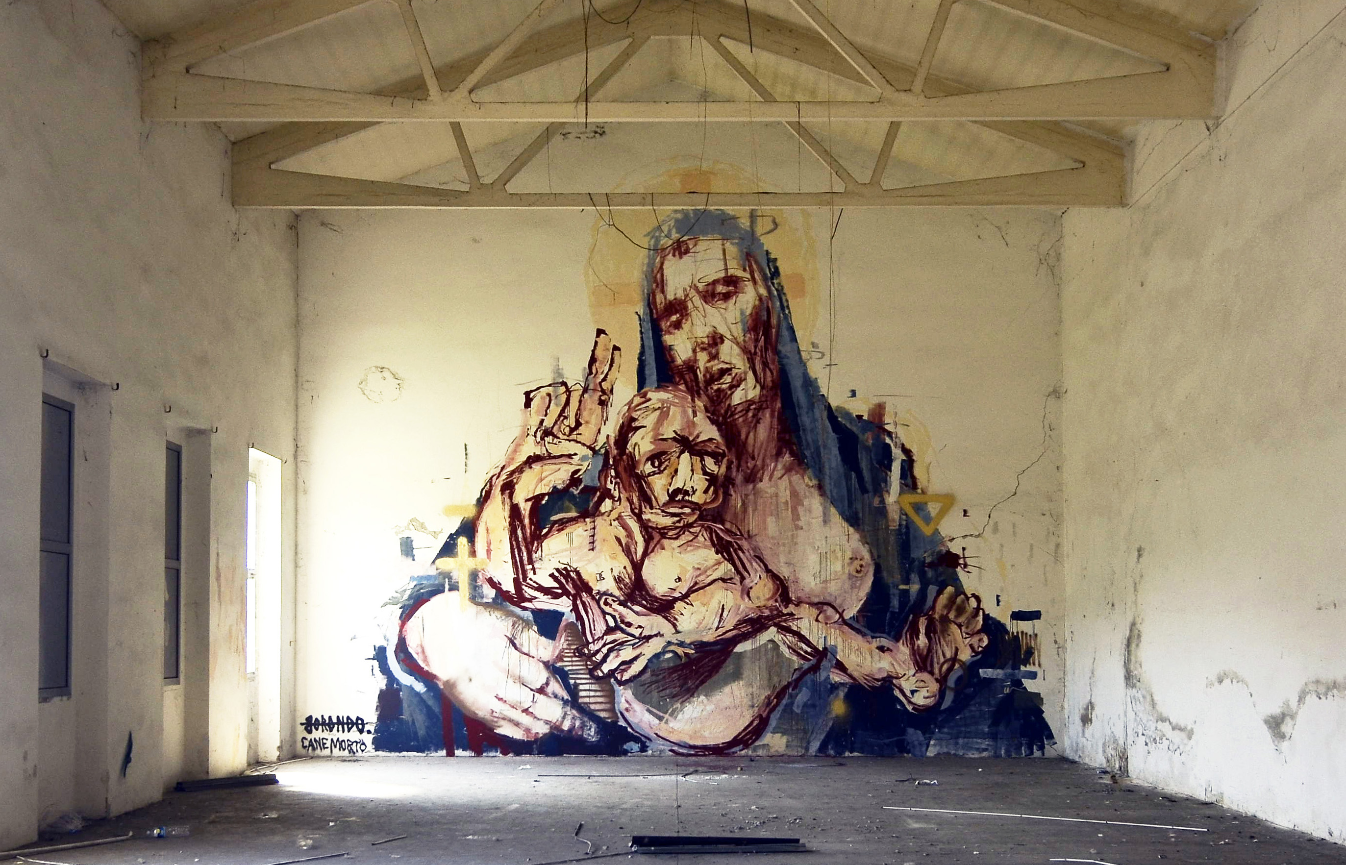 Combo with Borondo, Bologna (Italy), 2013 · Photo by Tanguy Bombonera