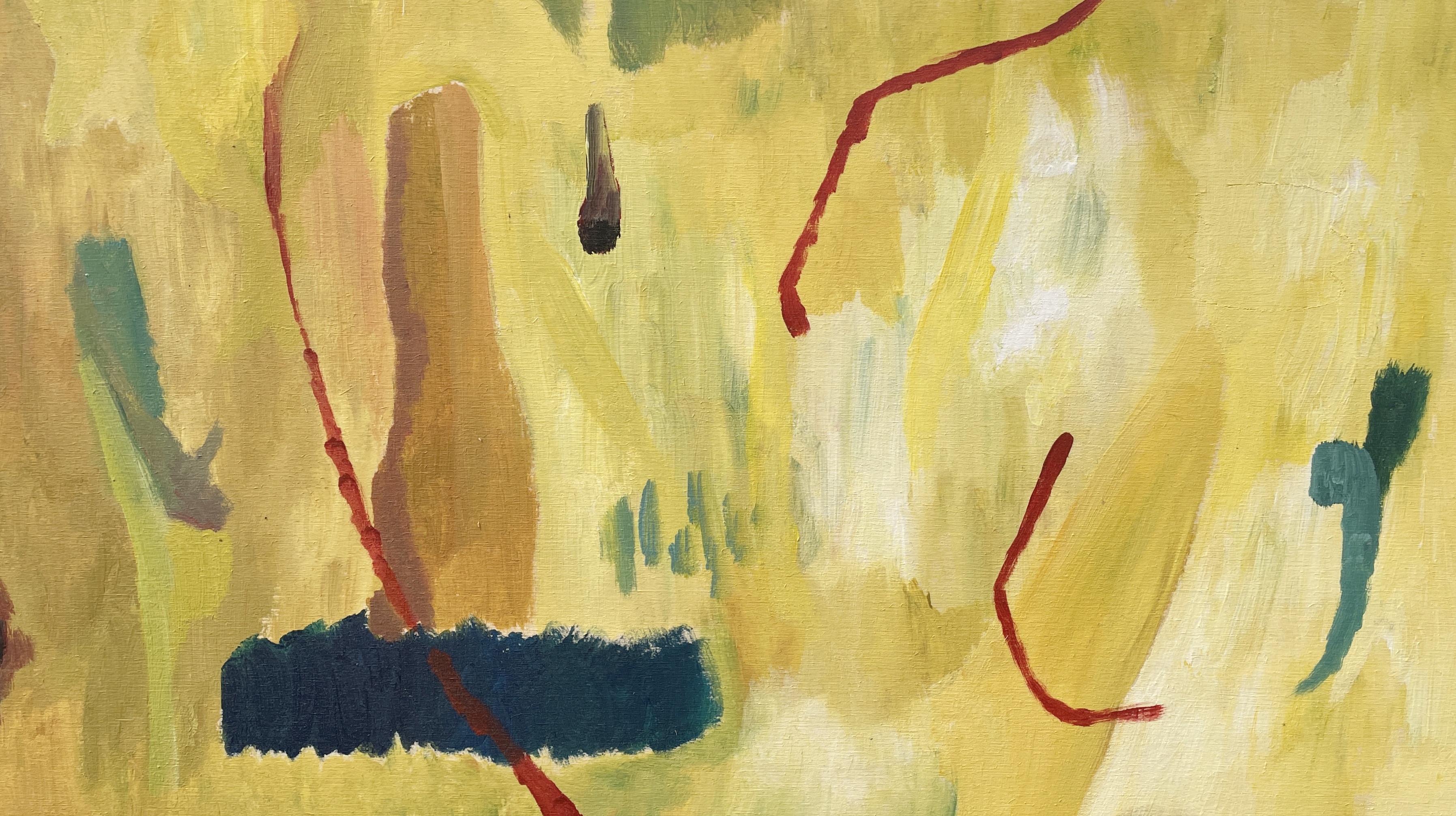 ‘conversation between colours I’, 2021, acrylic on wood