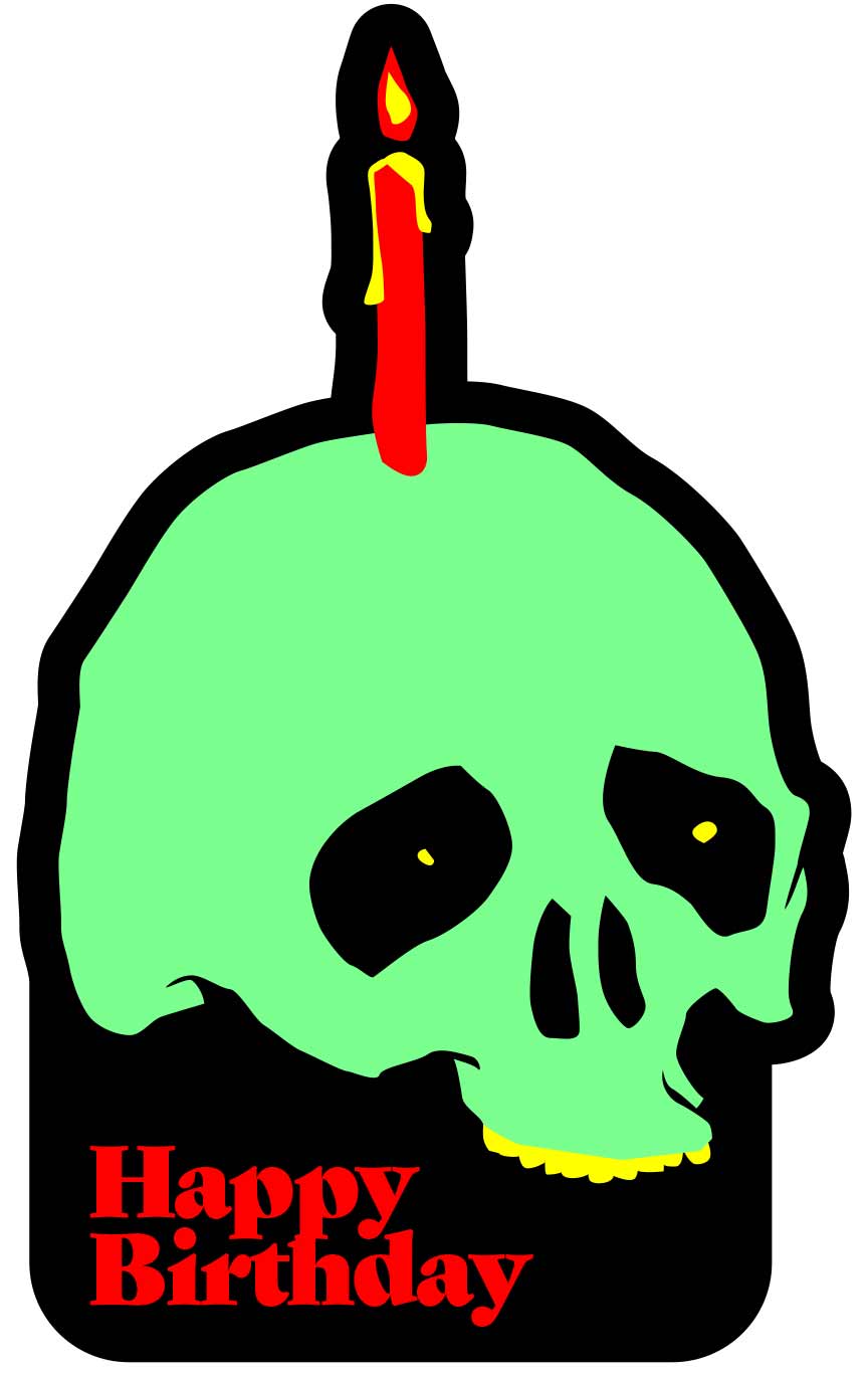 happy birthday skull