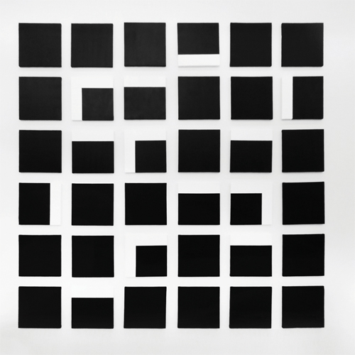 36 BLACK QUADRILATERALS (2013-2014) Oil and Acrylic on Canvas 40 x 40cm Each (Institutional Collection)