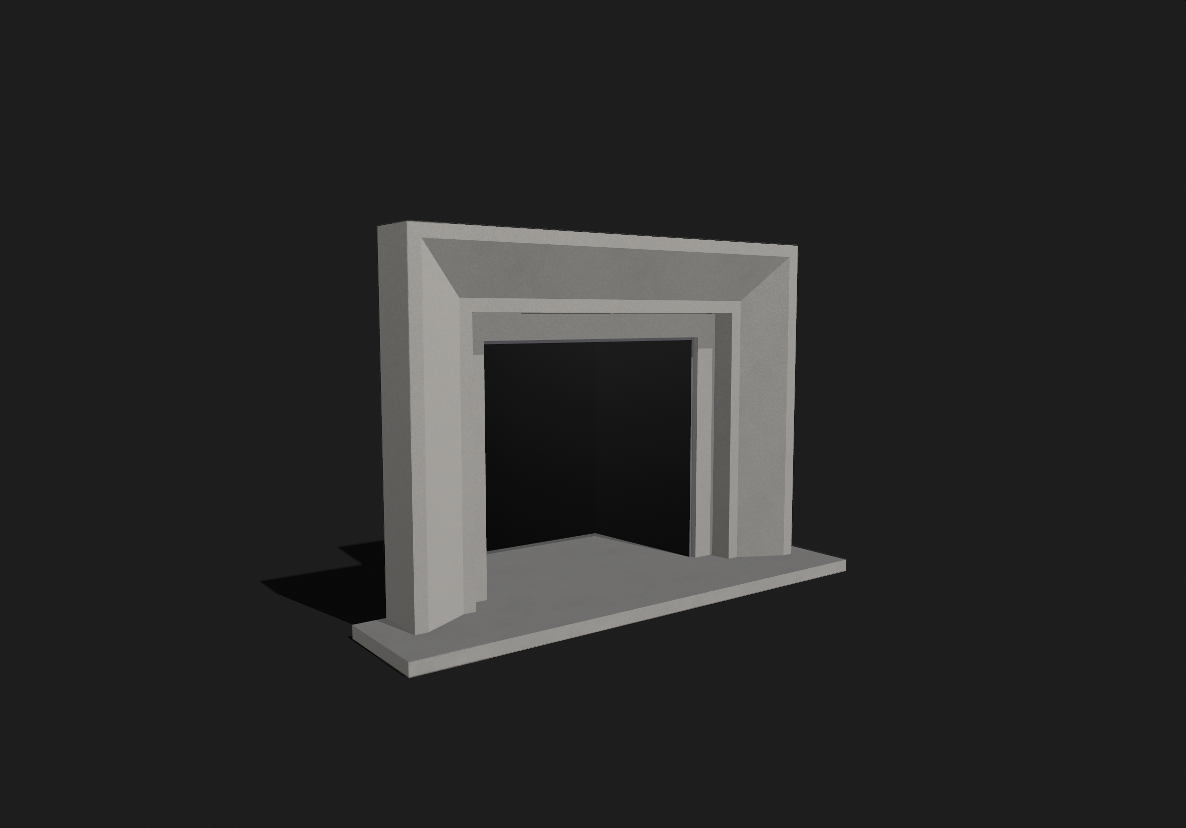 Kingston in CAD render representing Portland stone, portland hearth and slips 