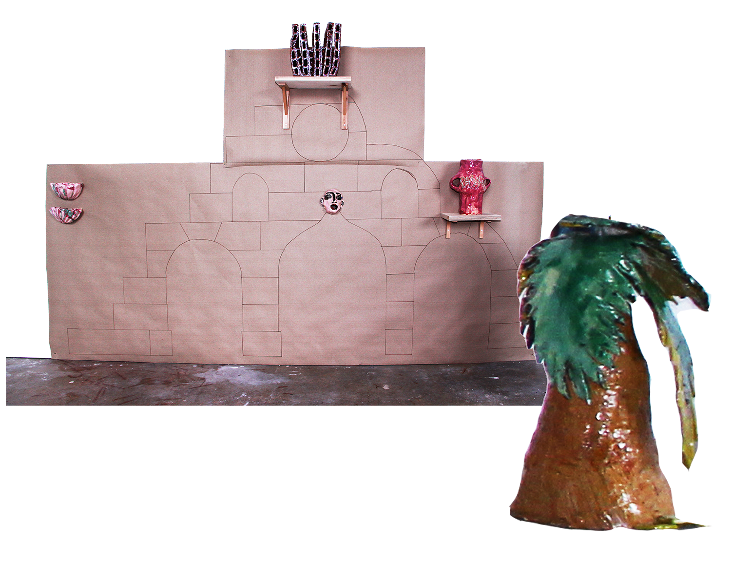 plan papier  et &eacute;maillages termin&eacute;s