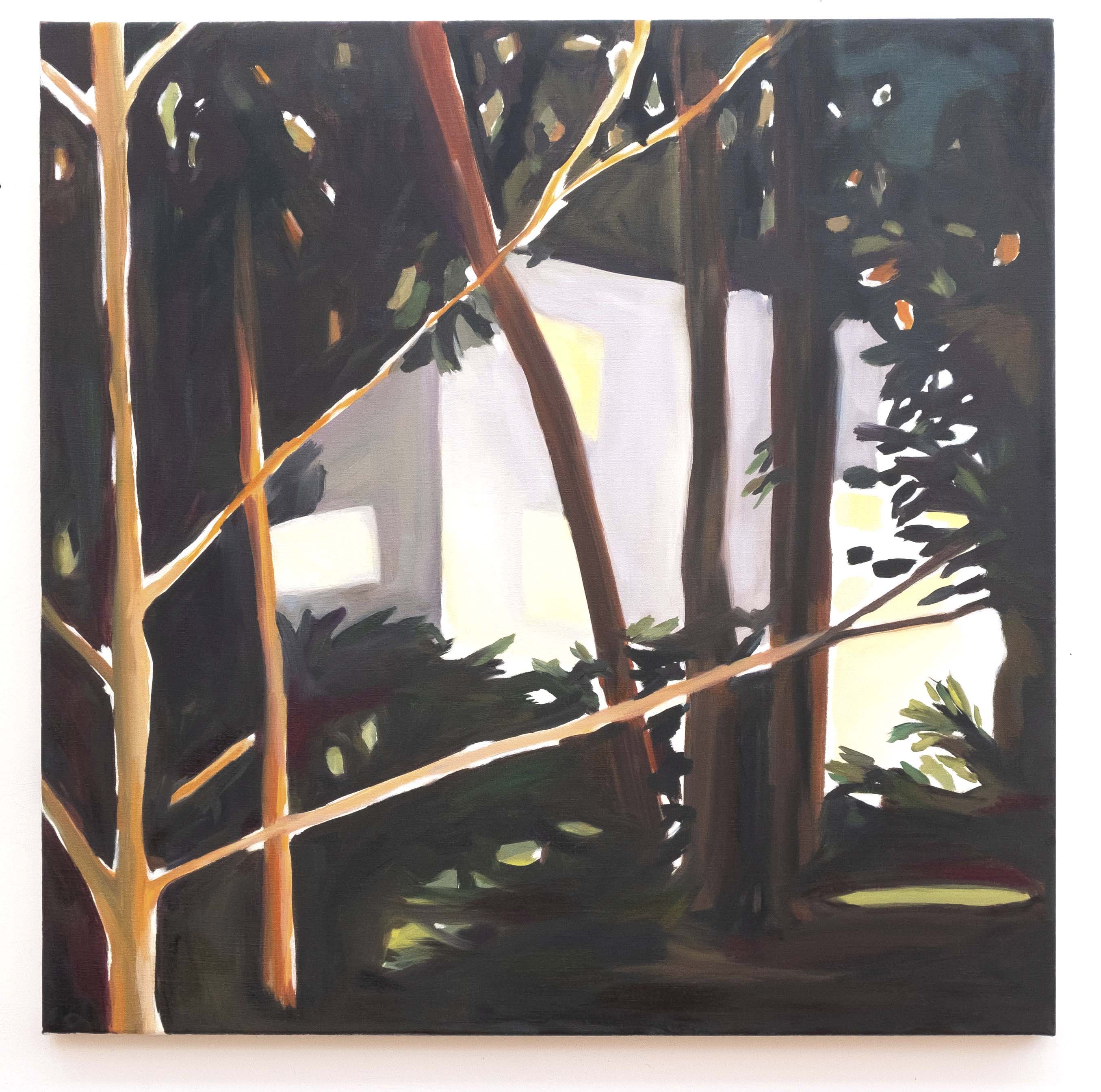 From the kitchen window, oil on linen, 30 x 30 inches, 2019