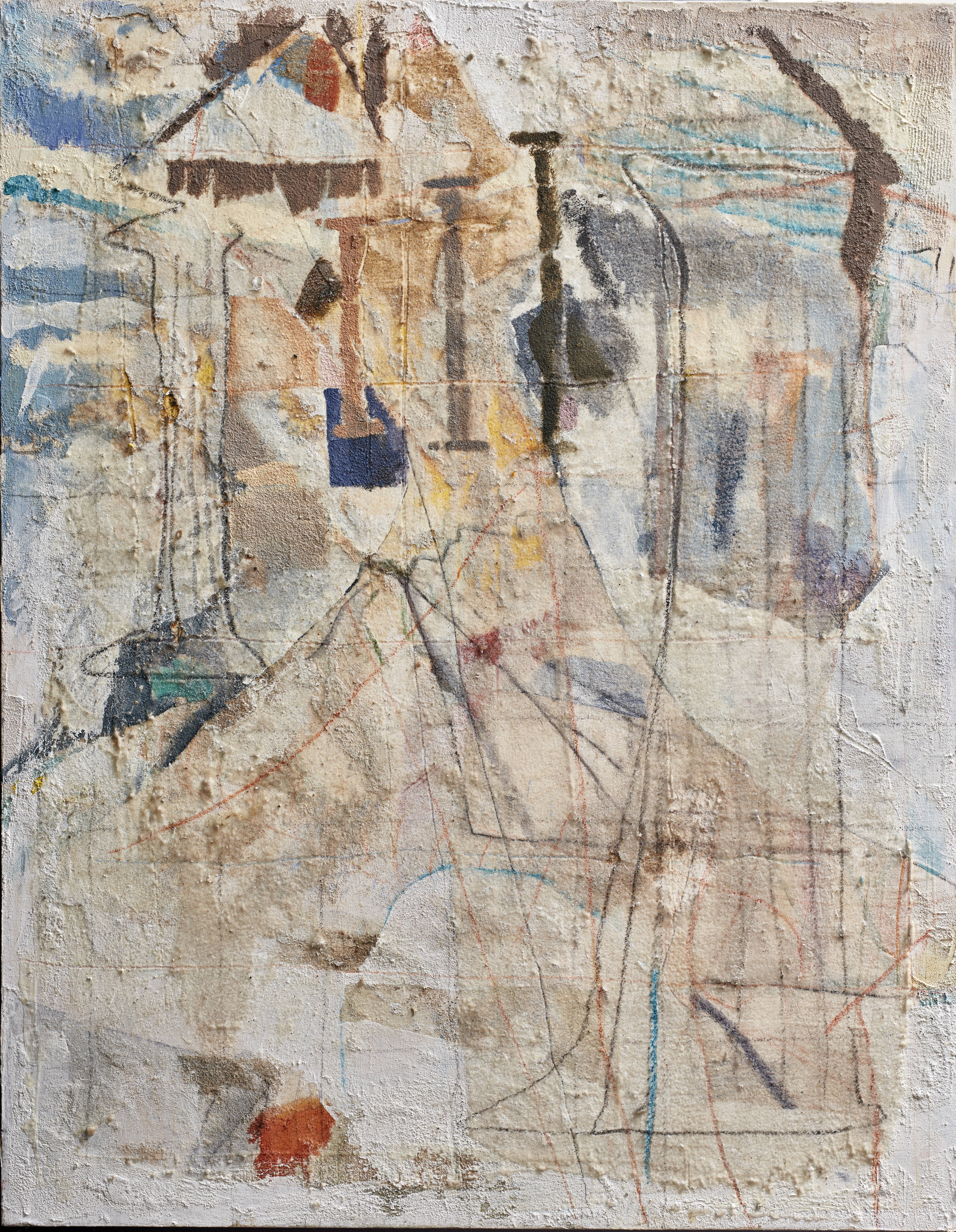 Scenic LayersAcrylic, sand, graphite, and oil on canvas36” x 46.5”$3600