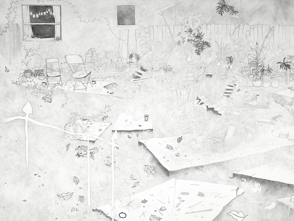 untitled (north loop) | 2017 | silverpoint and ink on paper | 22 x 29 inches