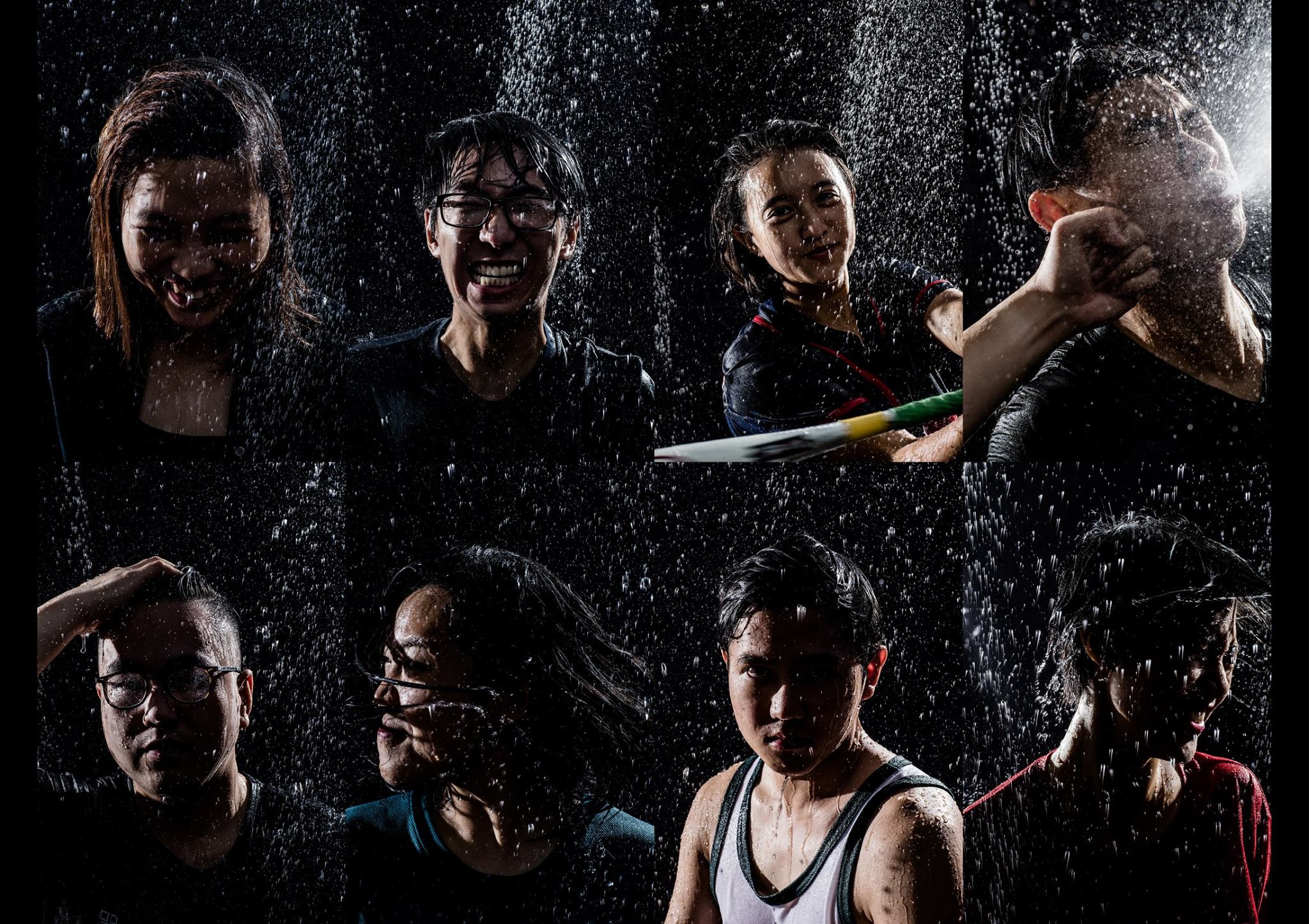 A Von Wong-inspired wet photo booth set up for (very serious) practice during class time. // PHOTOS: Shaun Tan