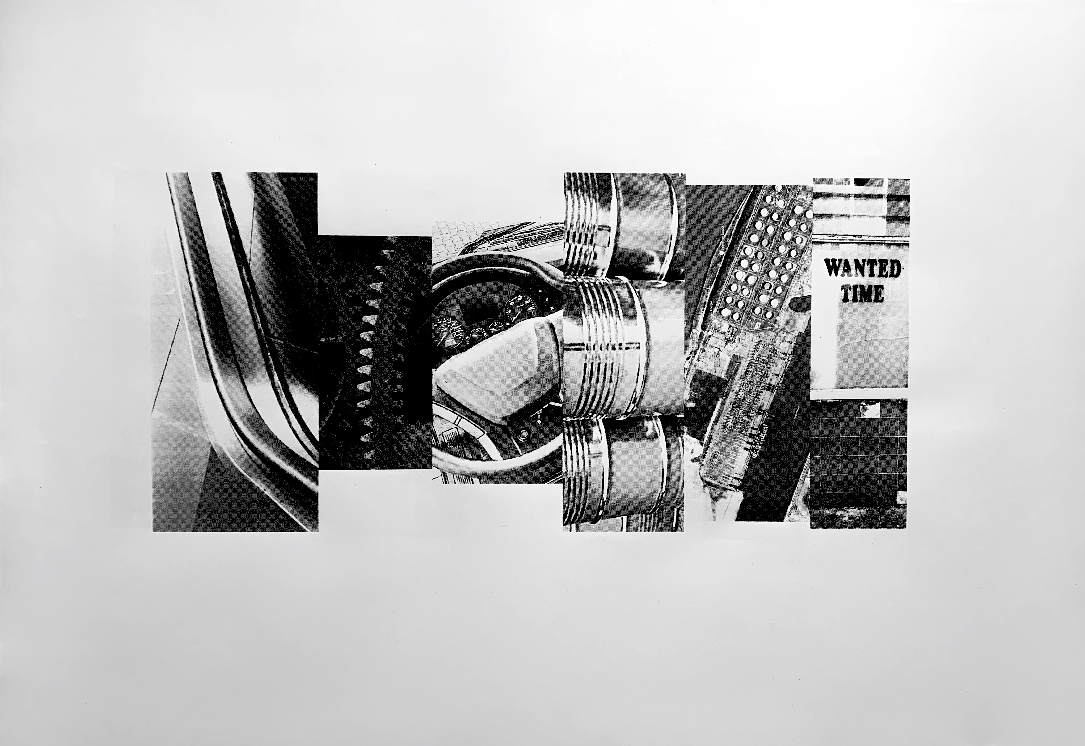 WANTED TIME. 2021, screenprint on paper, 90 x 76cm 