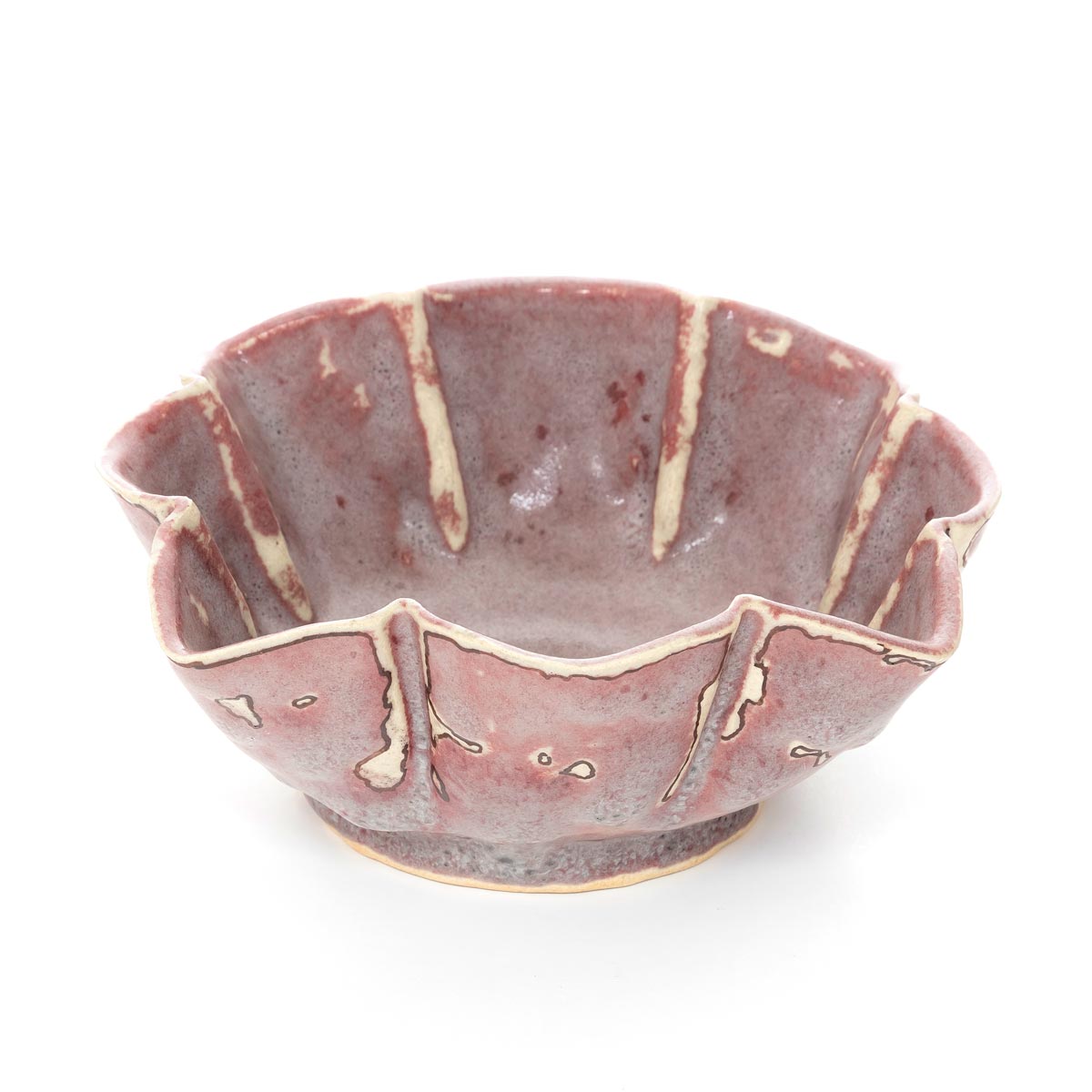 Folded bowl, 31.1.2019Glazed ceramic stonewareDiameter 22cm