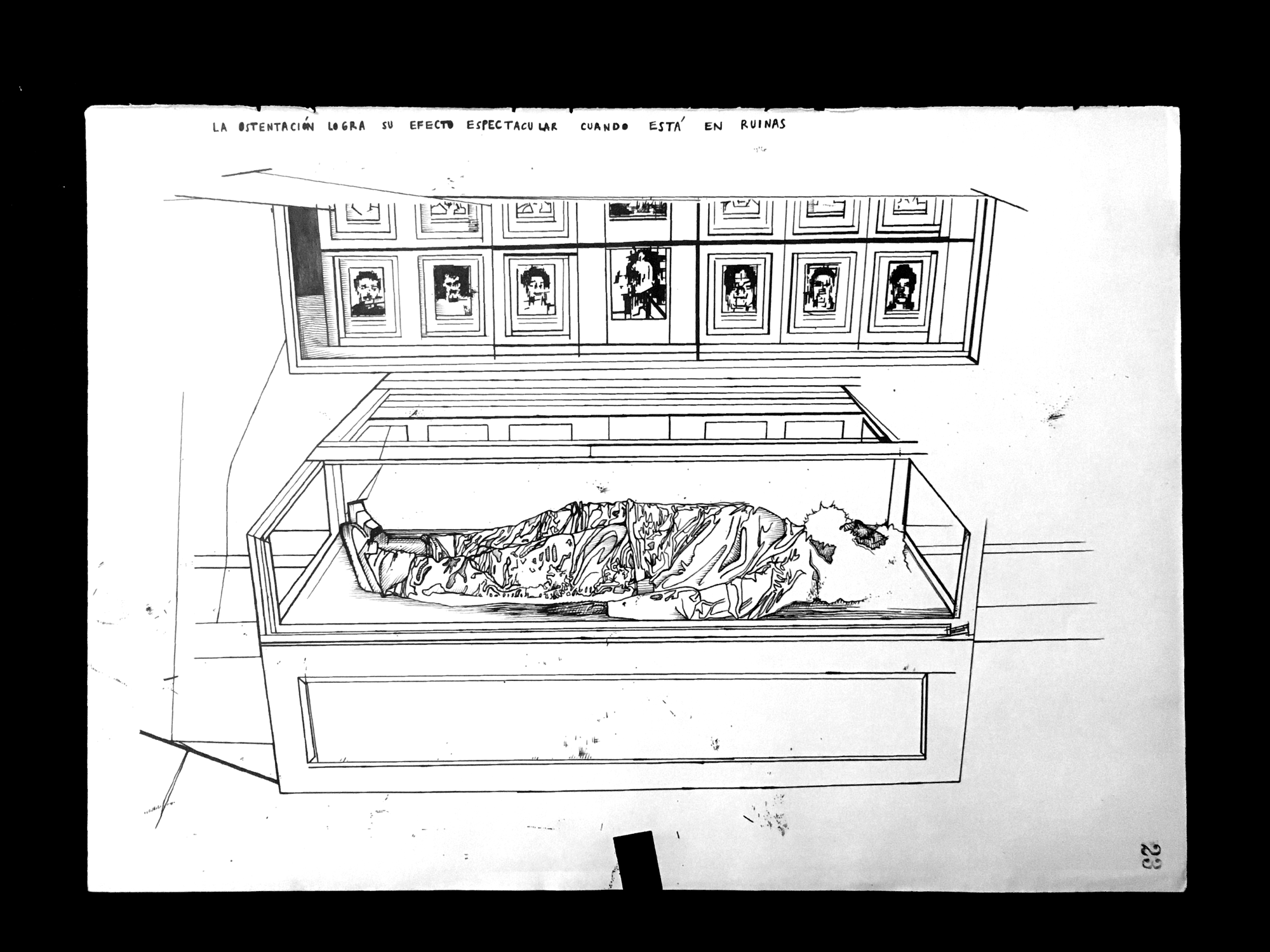 Cadáver falso con retratos hablados de cómplices