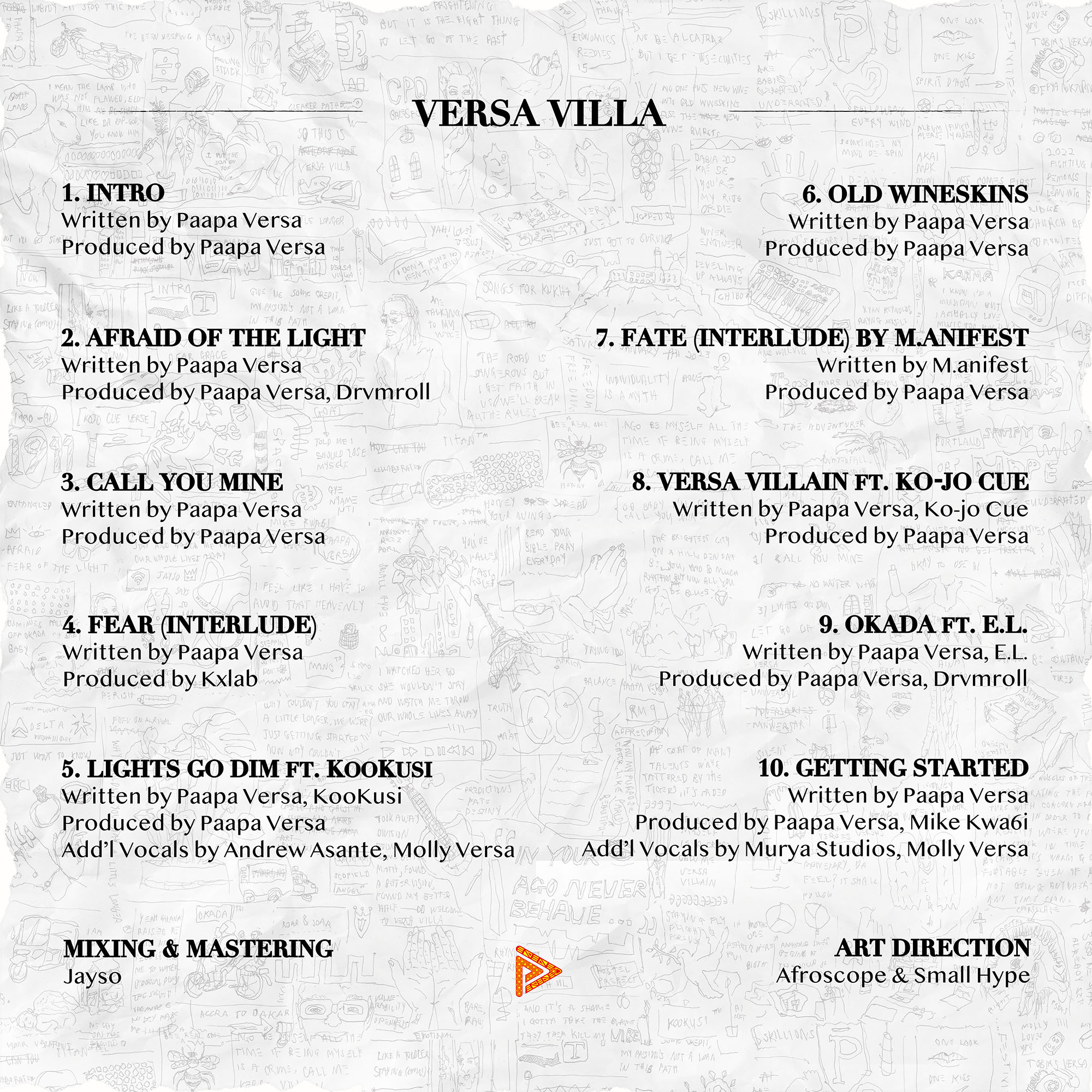 Versa Villa Song Credits