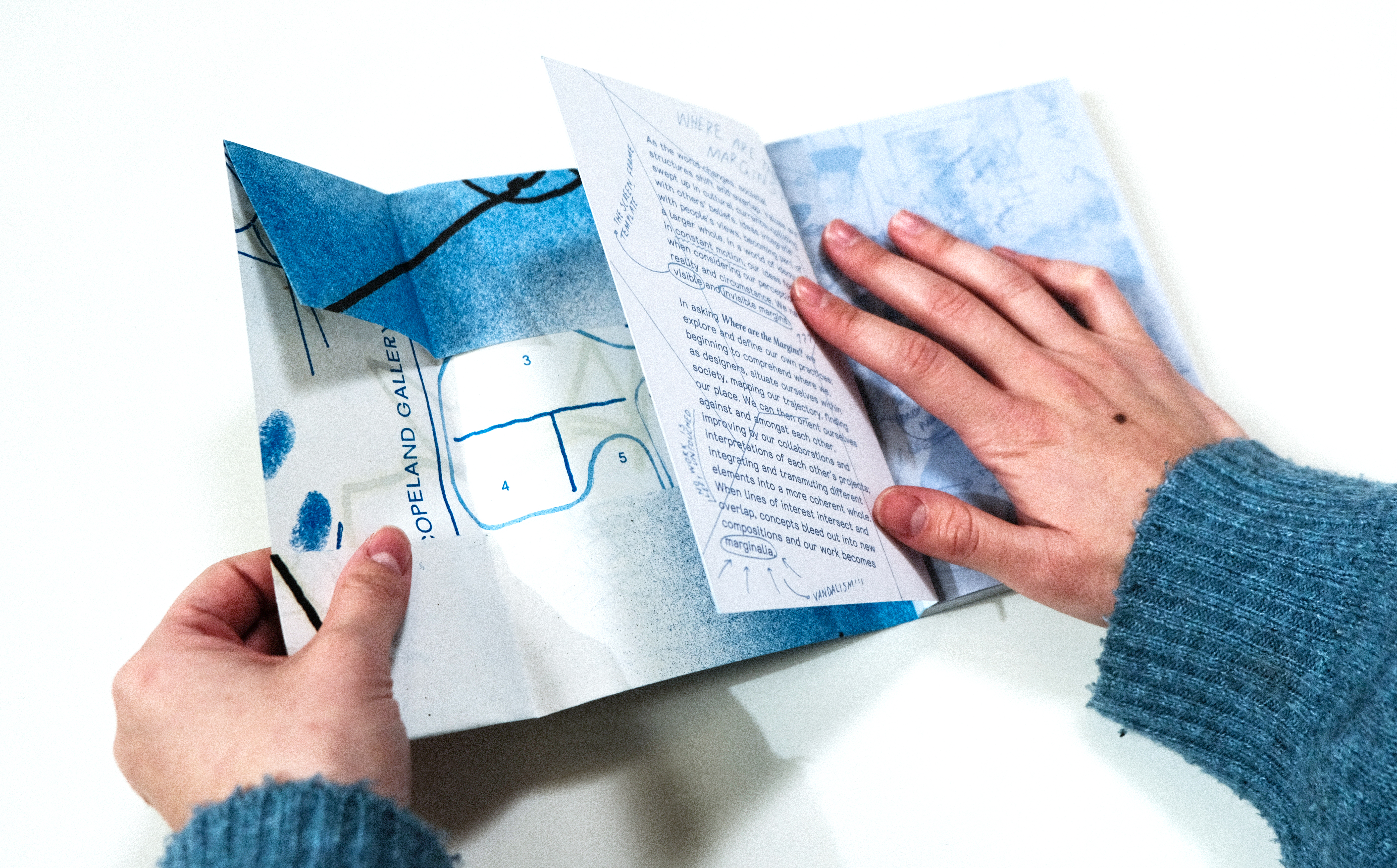 Where are the Margins, RISO printed Dust Jacket