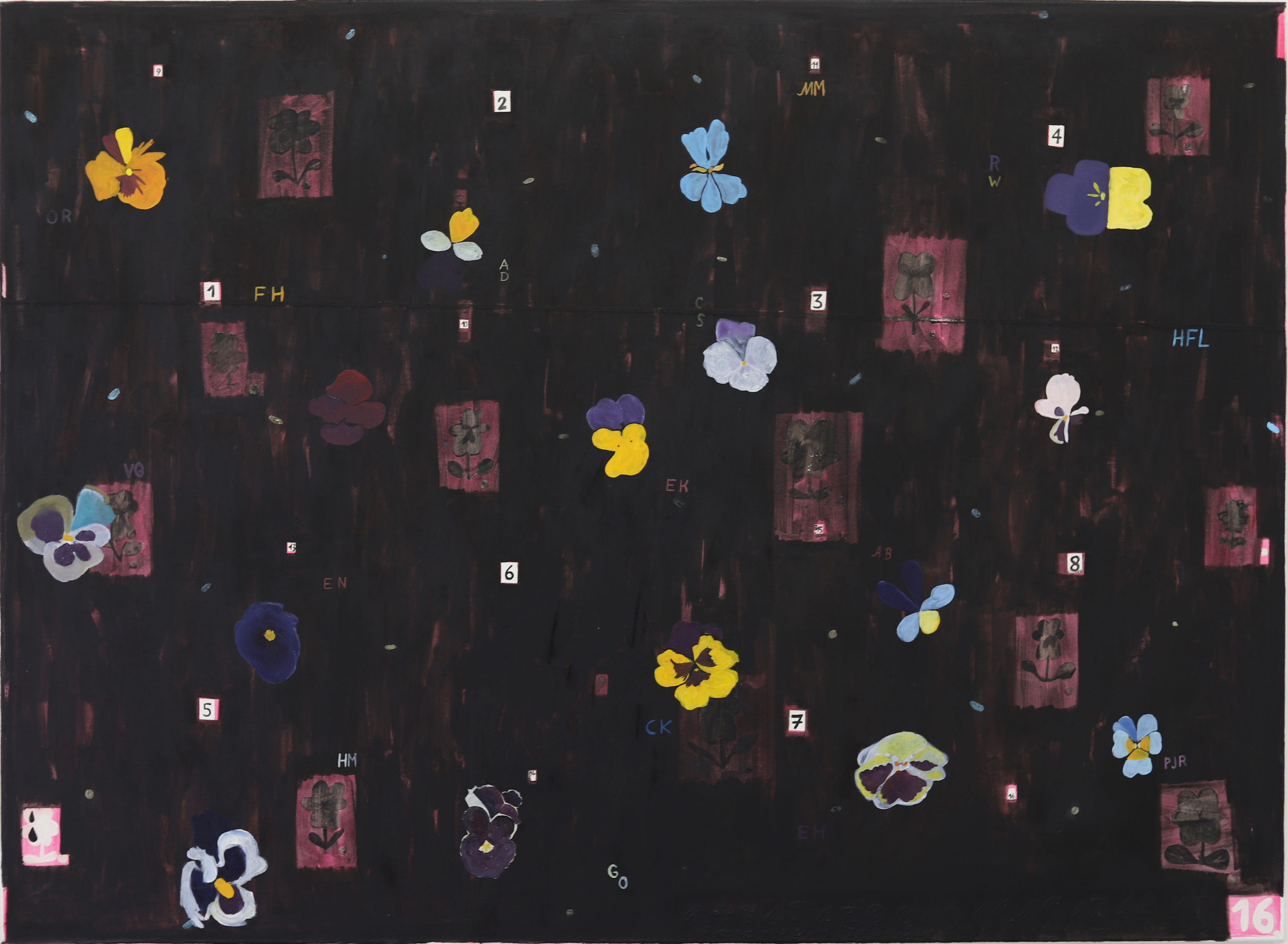 Stiefmütterchen I know, 110 x 150cm, 2024