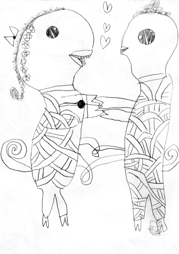 A Wedding / pencil on paper / 29.7*21(cm) / 2001 (age 7)