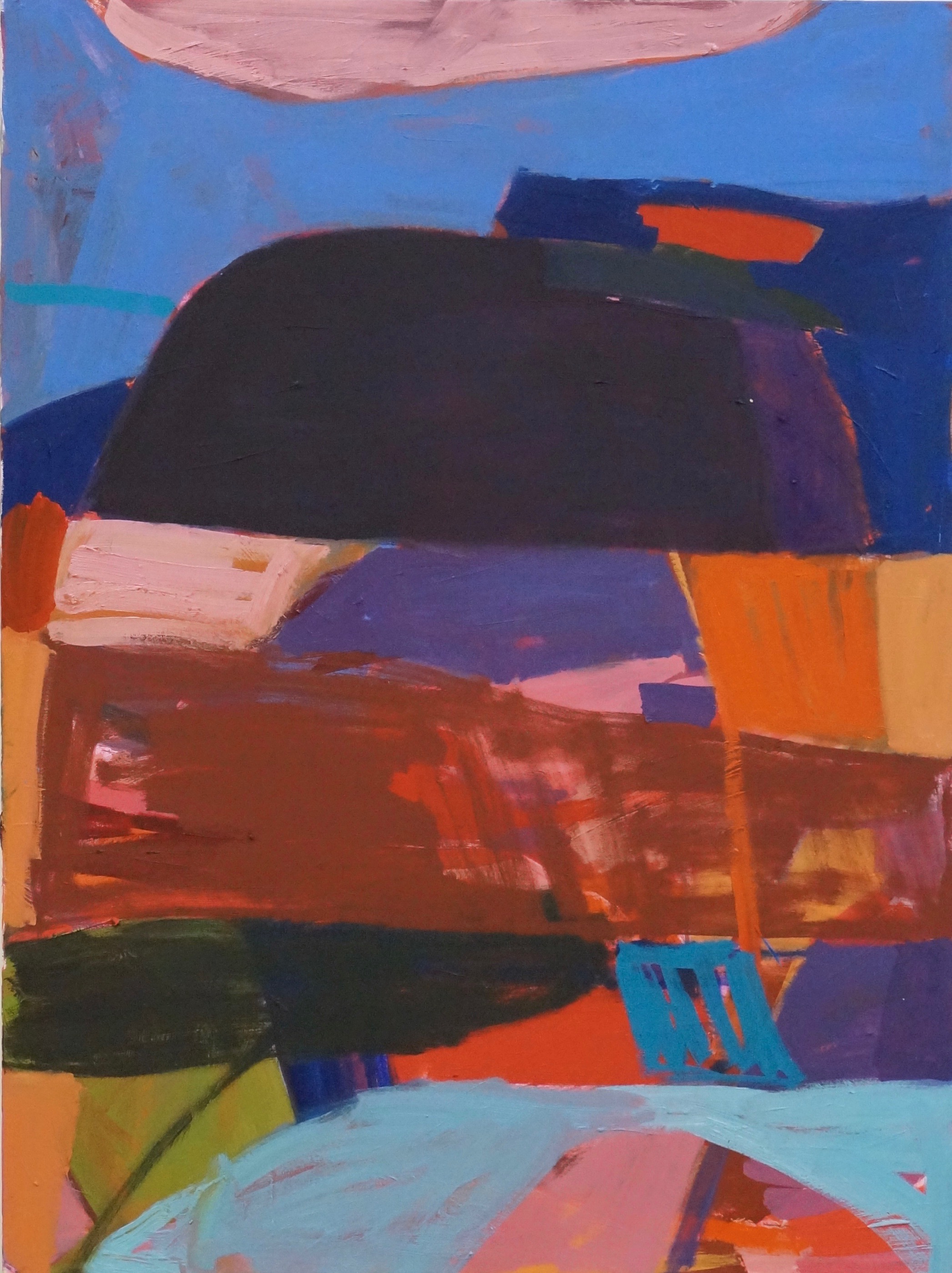  Over the inlet in the changing light  oil on canvas. 48 x 36in. 2024