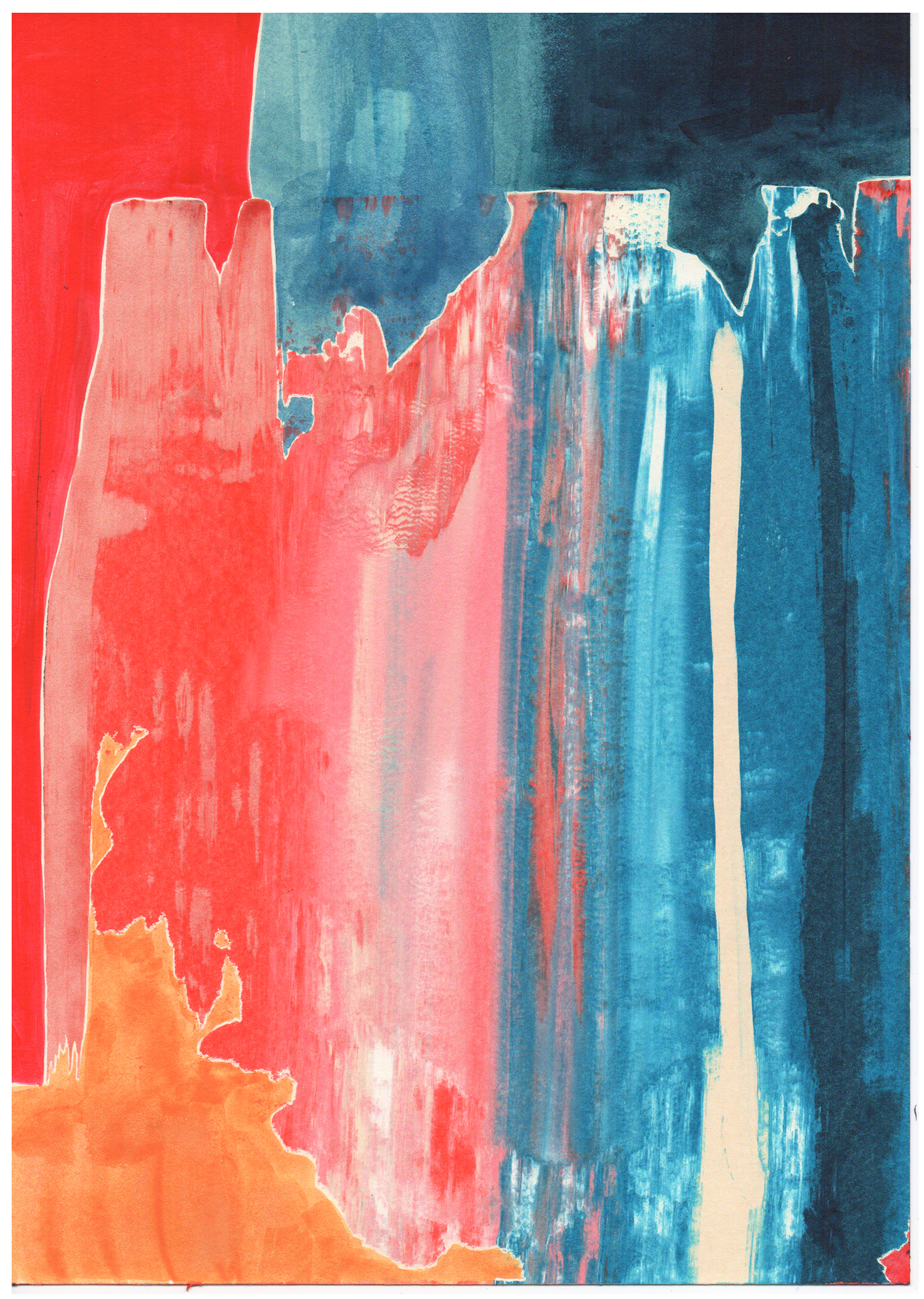 Untitled 487, 2018, Acrylic on paper, 29.7x21cm