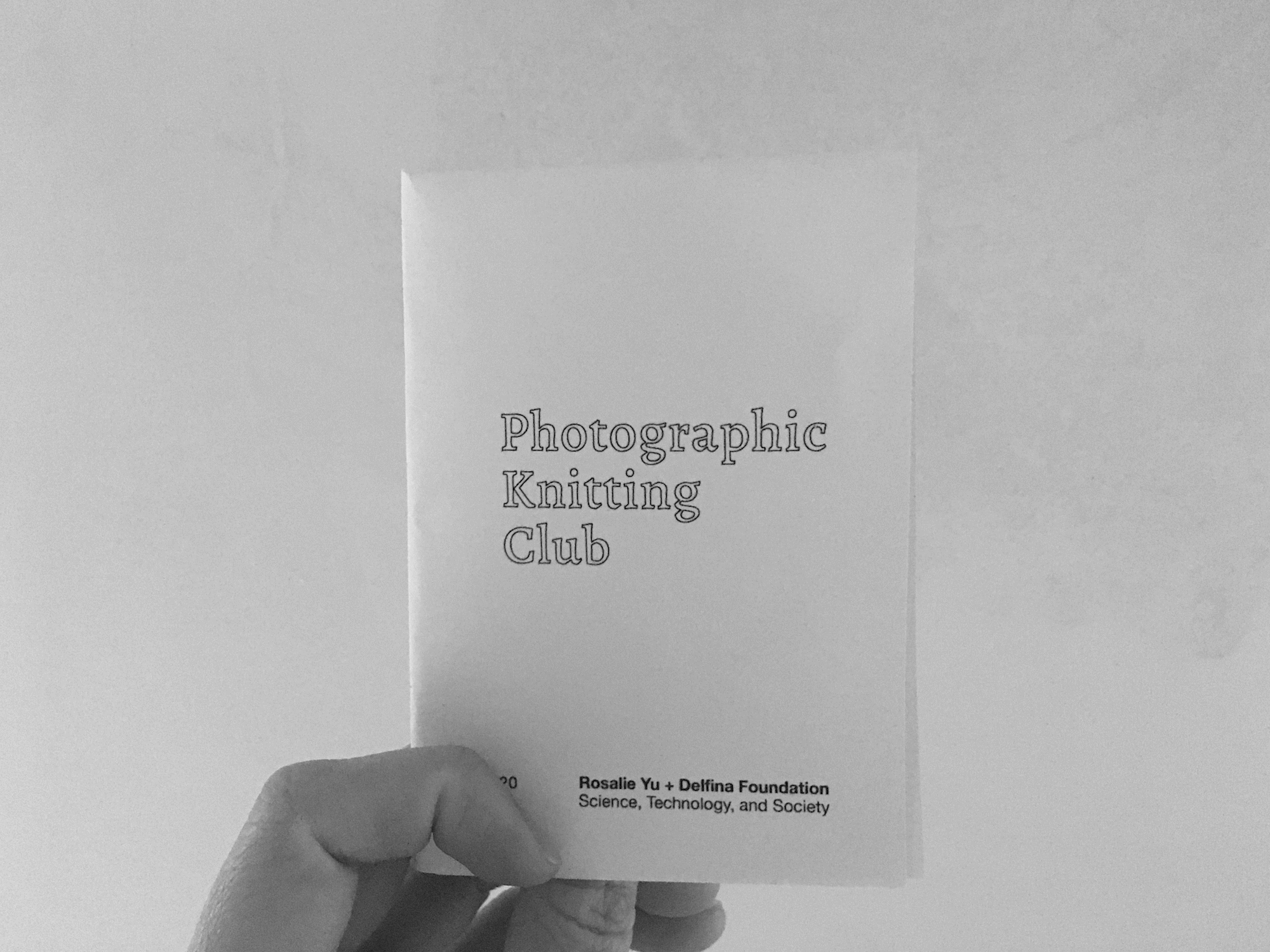 A DIY zine containing drawings by the workshop participants, and data portraits that Rosalie created based on their photogrammetry camera data. (Photographic Knitting Club, 2020).