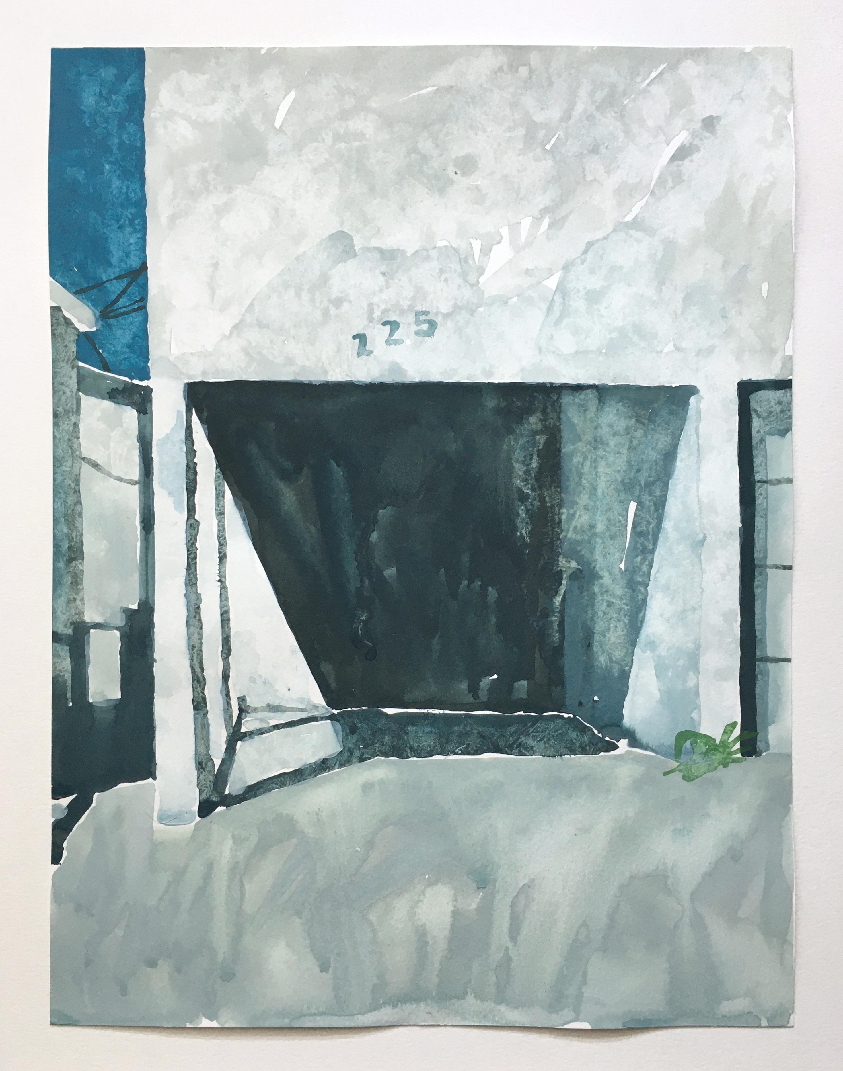 "MV 14" gouache on paper, 12 x 16 in., 2020