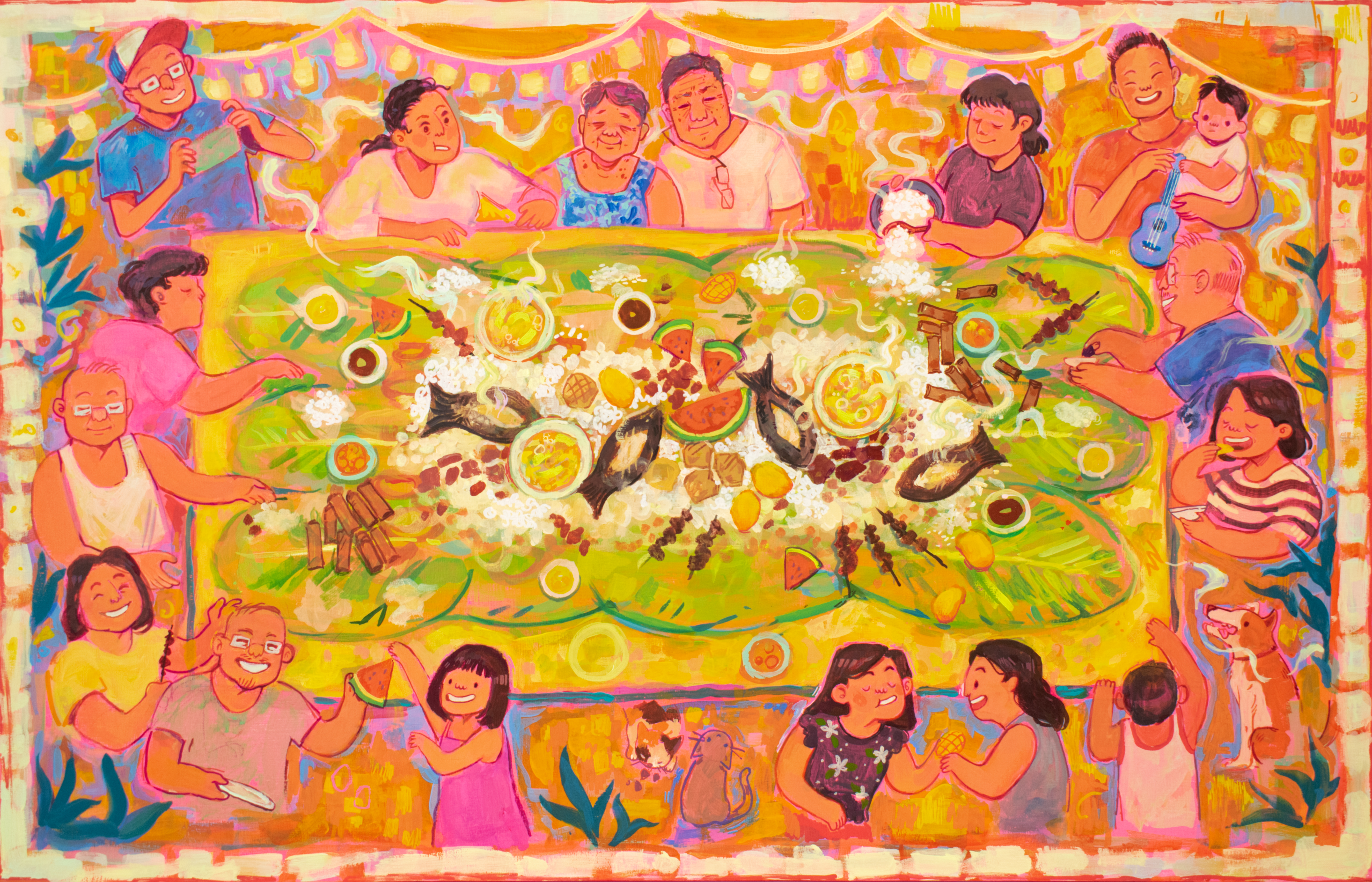 KamayanAcrylic & Acrylic Gouache on Panel, 28x18 inchesPhotographed by Oliver Walker