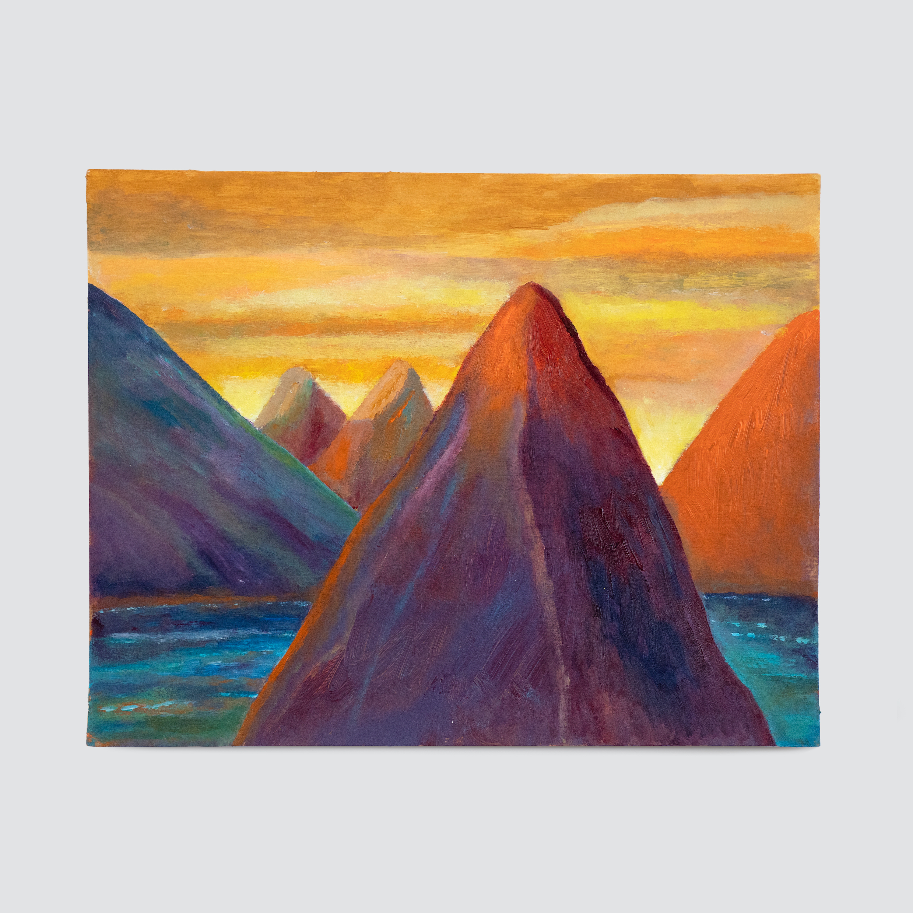 Summit, 2022, acrylic on paper, 11 x 14 inches.