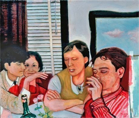 Dinner Party 1985oil/canvas 24x28”