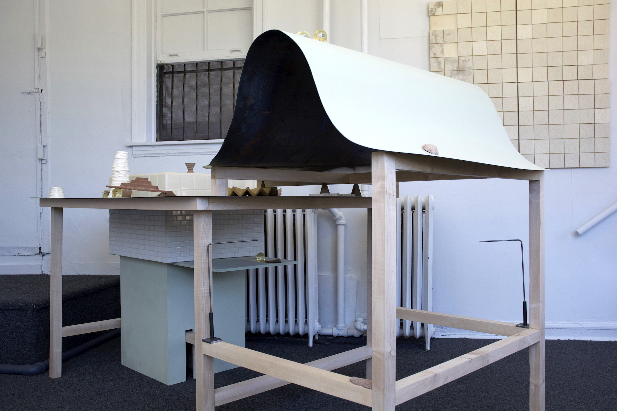 Water Table and Map of Uncertainty by Saebom Yang, installation view at Roman Susan